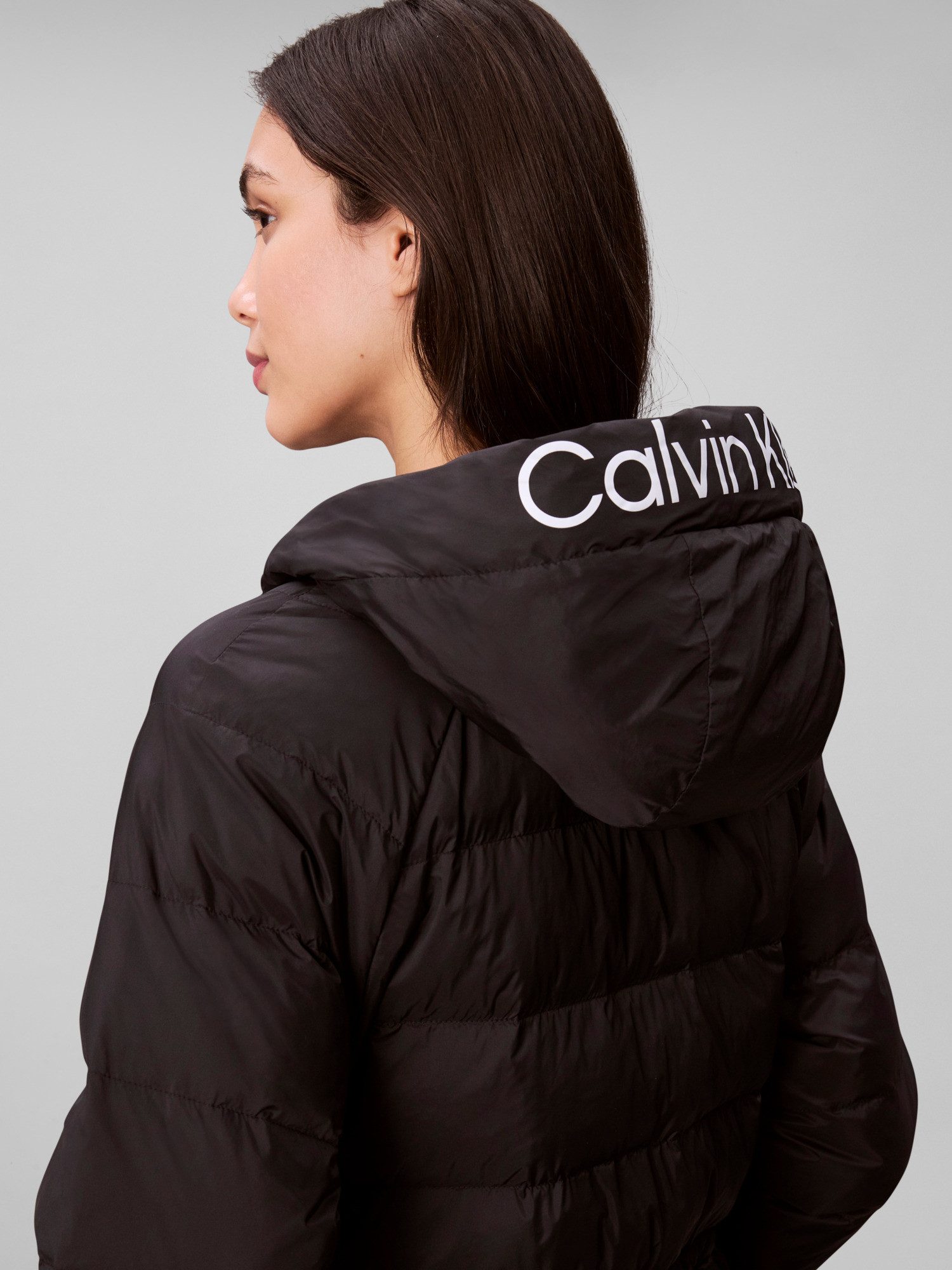 Calvin Klein Jeans Steppmantel LGHTWGHT LG MD LNGTH Mit Rundhalsausschnitt