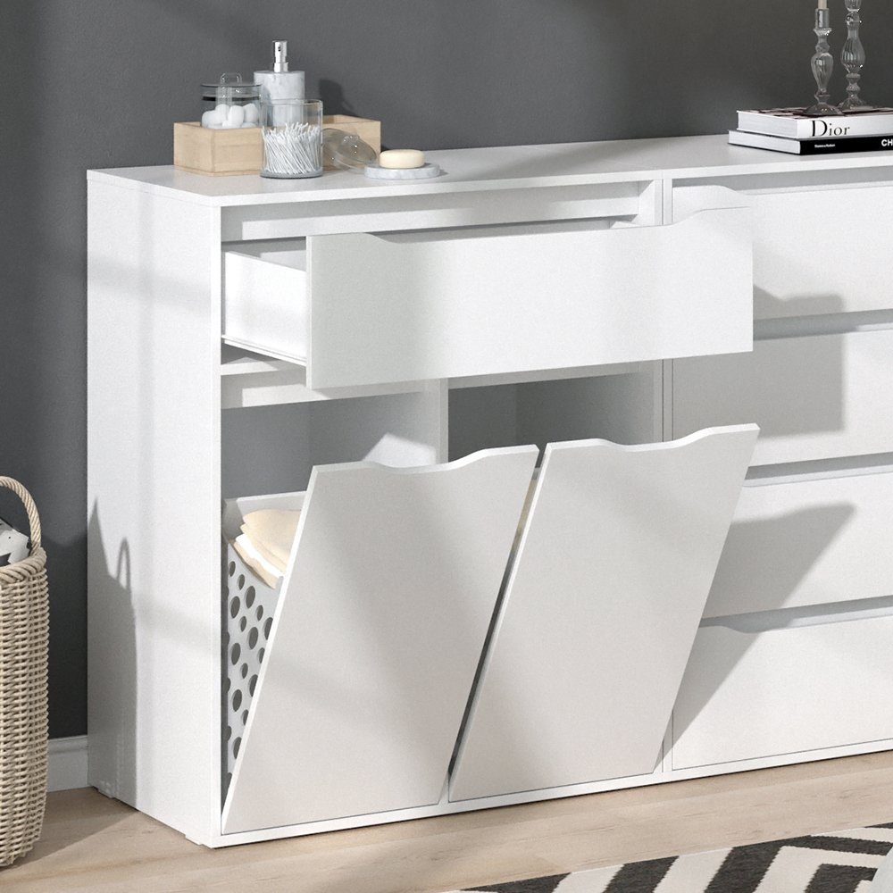 Vicco Wäscheschrank Ruben, Weiß, 80 x 101.6 cm