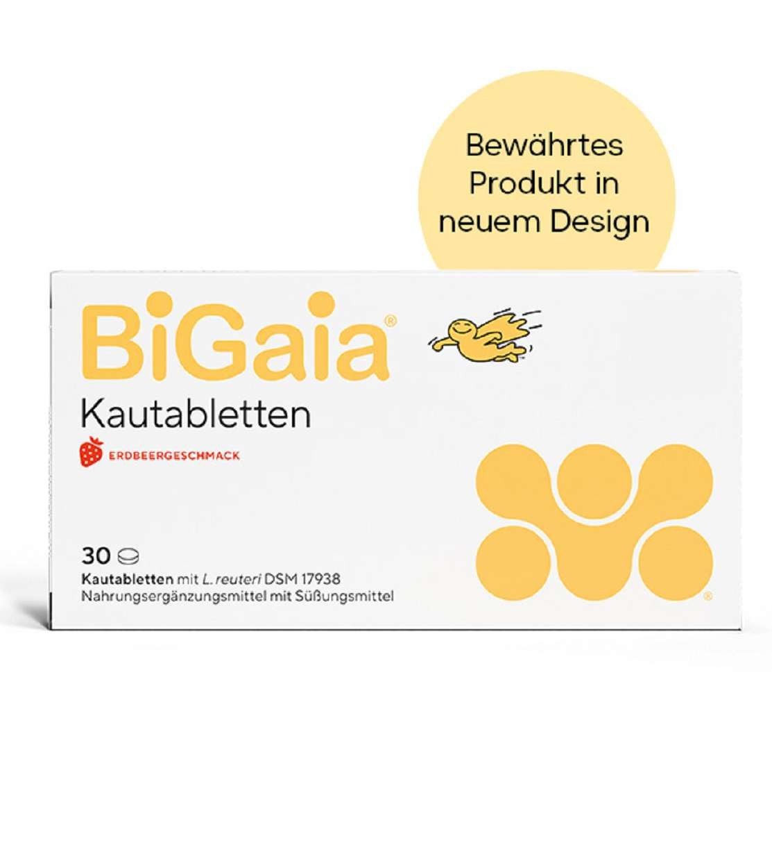 BiGaia BIGAIA Kautabletten 30 Stück Erdbeergeschmack Kautabletten
