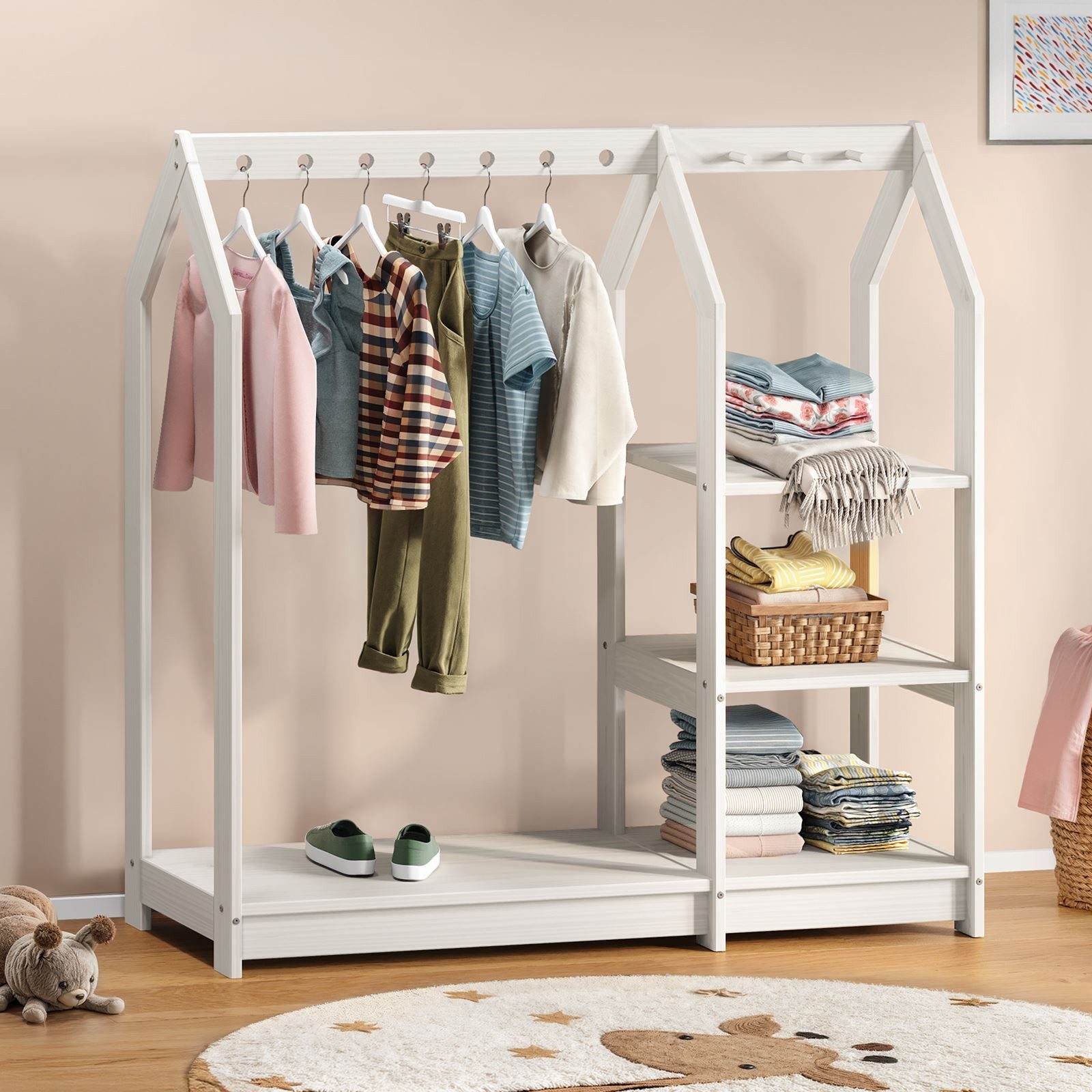 IDIMEX Kinderkleiderschrank Kindergarderobe im Haus Design, günstig online kaufen