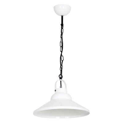 Licht-Erlebnisse Pendelleuchte »IRON«, Weiße Pendelleuchte Küche Metall Vintage Hängelampe Esszimmer Lampe