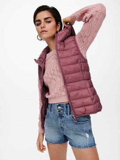 ONLY Steppweste ONLNEWTAHOE HOOD WAISTCOAT OTW NOOS Rose Brown