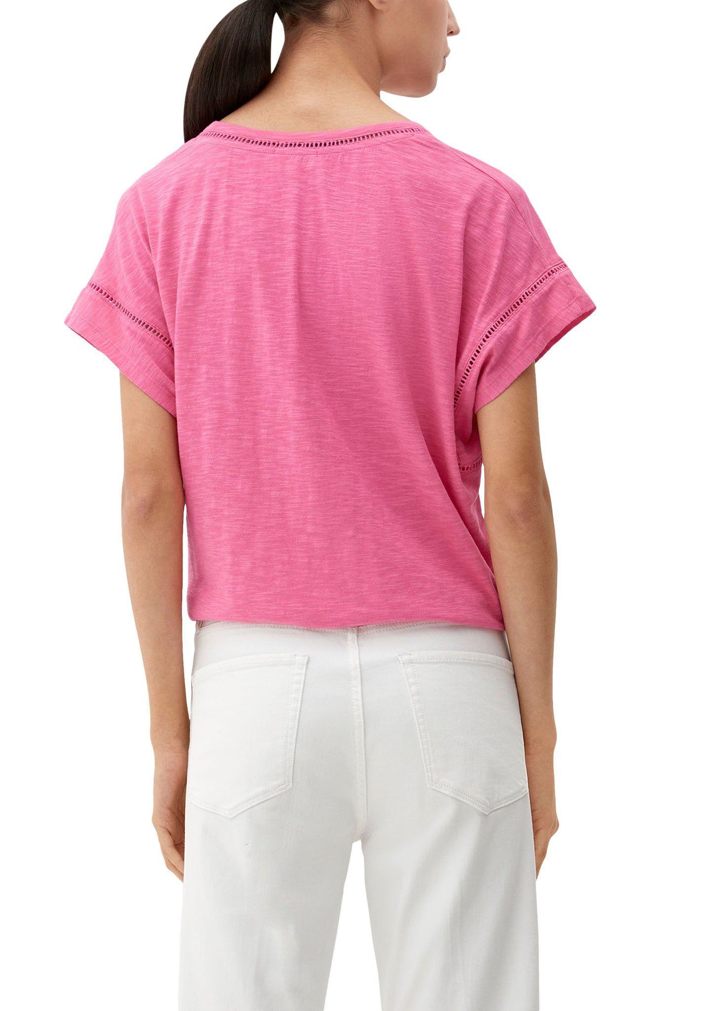 T-Shirt lilac/pink mit s.Oliver Zierborte