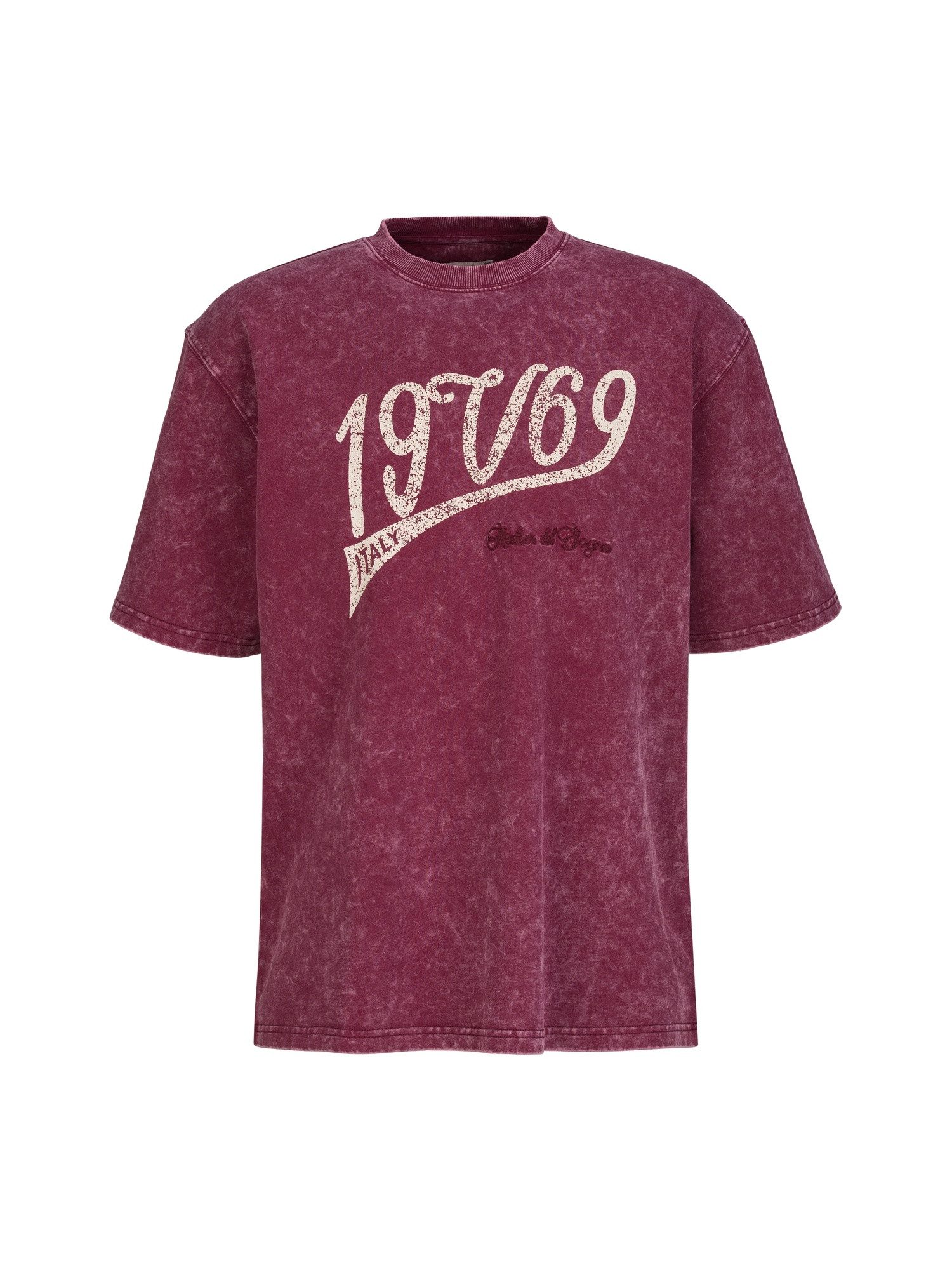 19V69 ITALIA T-Shirt Tamaro Vintage Herren Baumwoll T-Shirt Oversize Rundhals Vintage