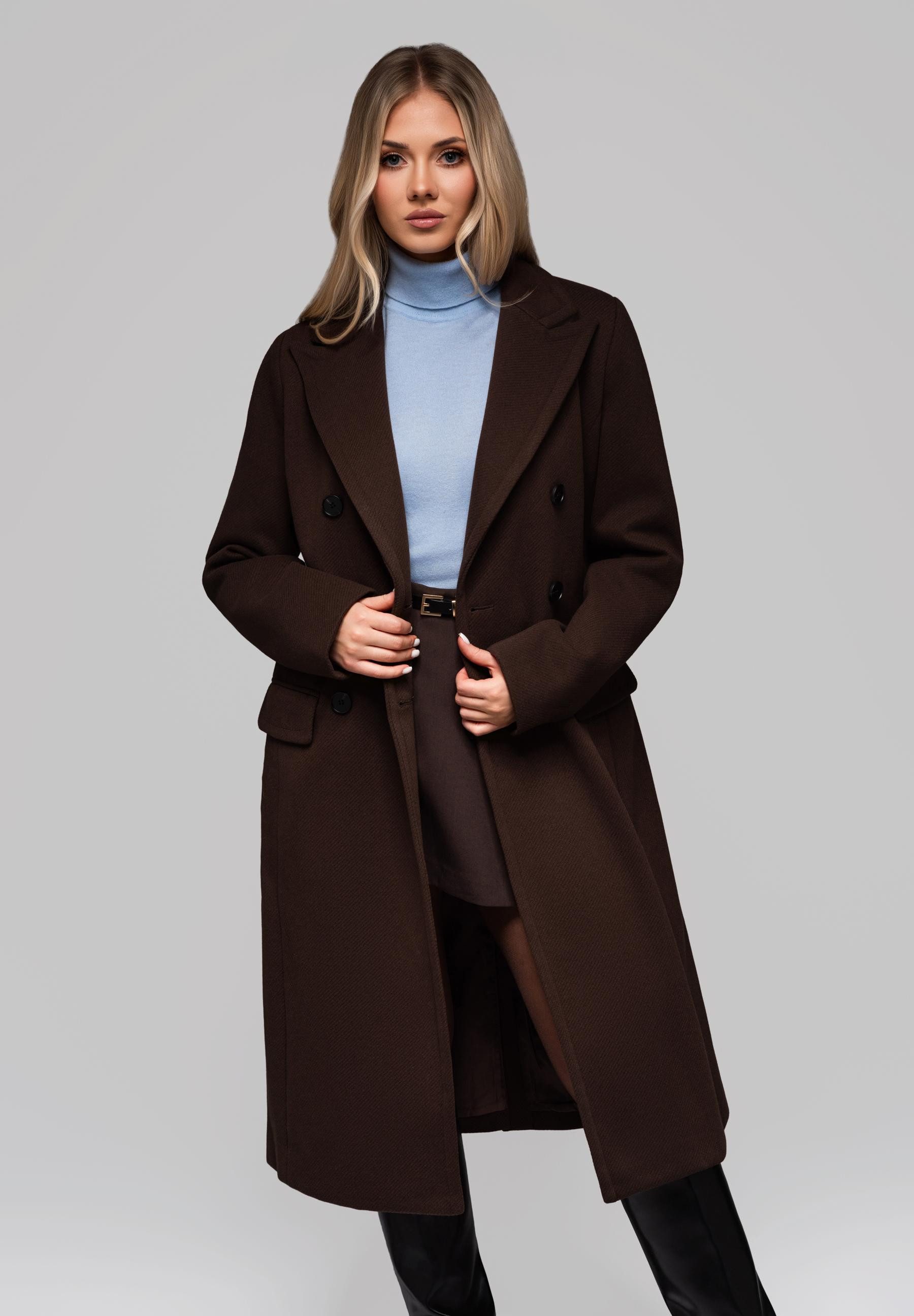OMBRE Wintermantel Eleganter Damen-Mantel
