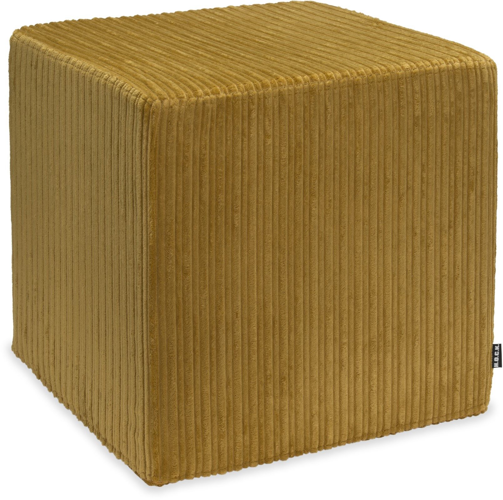 H.O.C.K. Sitzhocker H.O.C.K. Precious Cord Hocker Cube eckig 45x45x45cm Cordsamt maiz, Hocker, Barhocker & Sitzhocker, Schminktischhocker, Wohnzimmer Hocker
