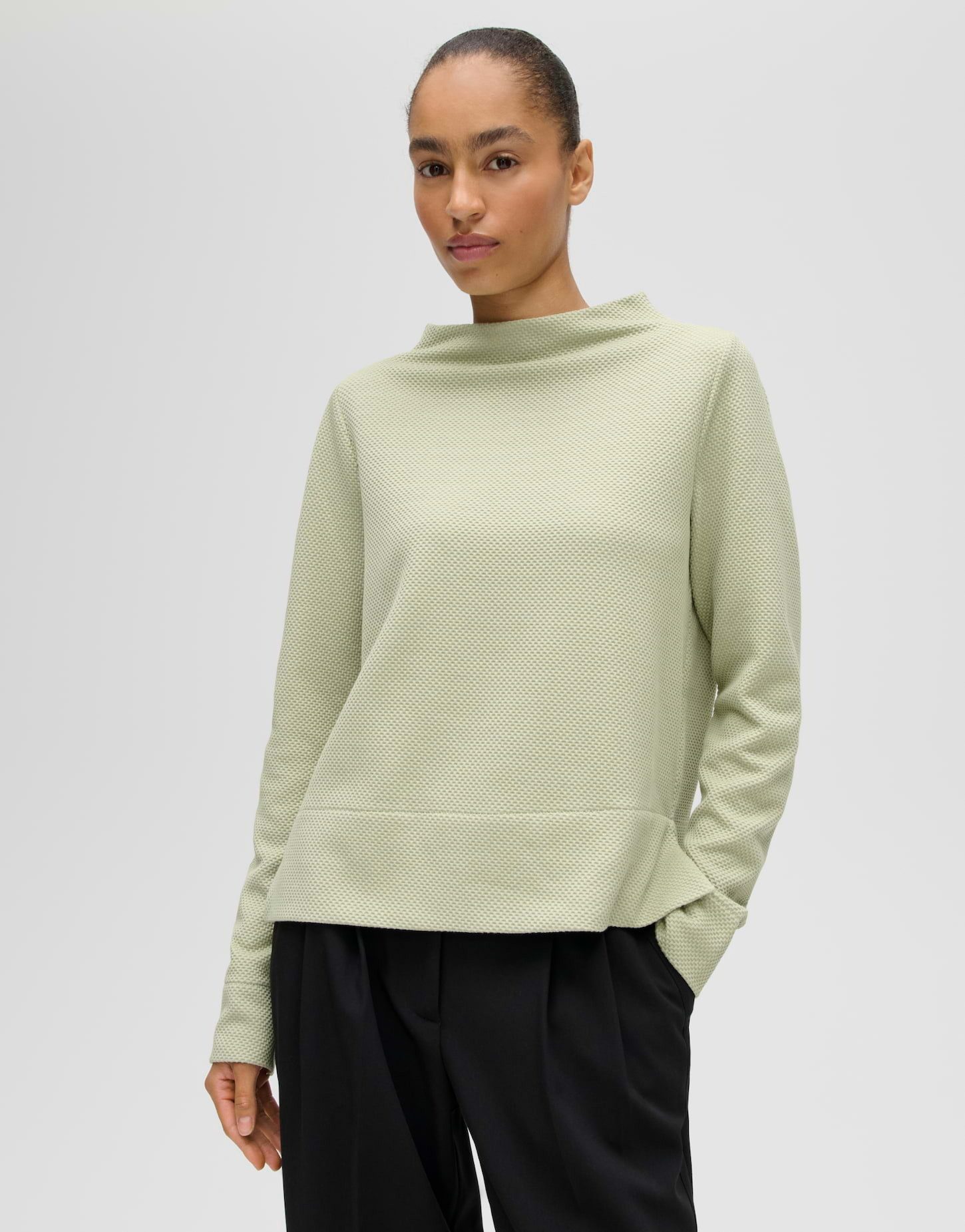 OPUS Sweatshirt Sweatshirt mit Struktur Regular Fit Vielseitig kombinierbar für casual Looks