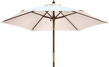 Kai Wiechmann Sonnenschirm Runder Balkonschirm 240 cm als hochwertiger Schattenspender, knickbarer Gartenschirm mit Windauslass & UPF 50+