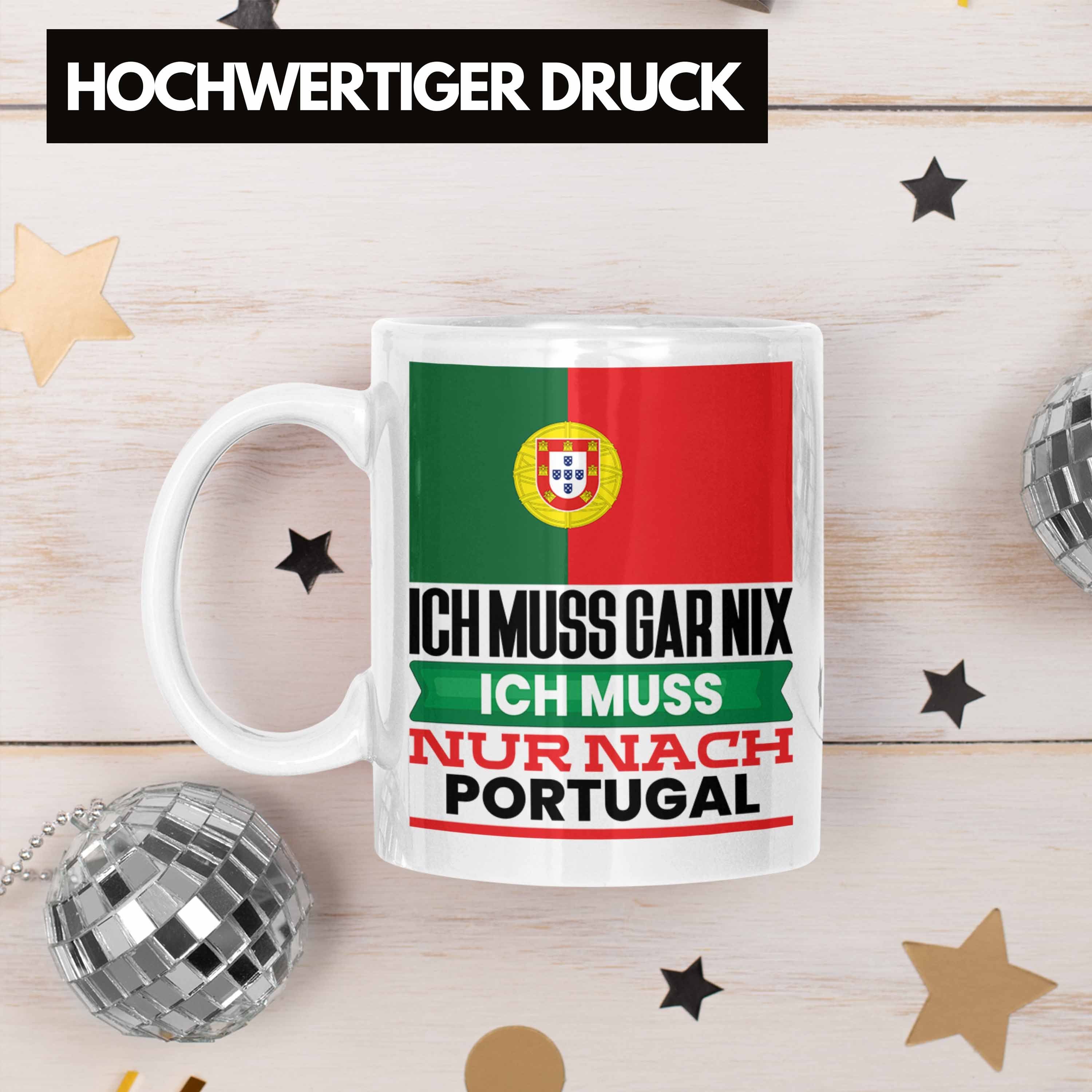Trendation Tasse Portugal Geburtstag Portugiesen für Weiss Geschenkidee Urlaub Geschenk Tasse
