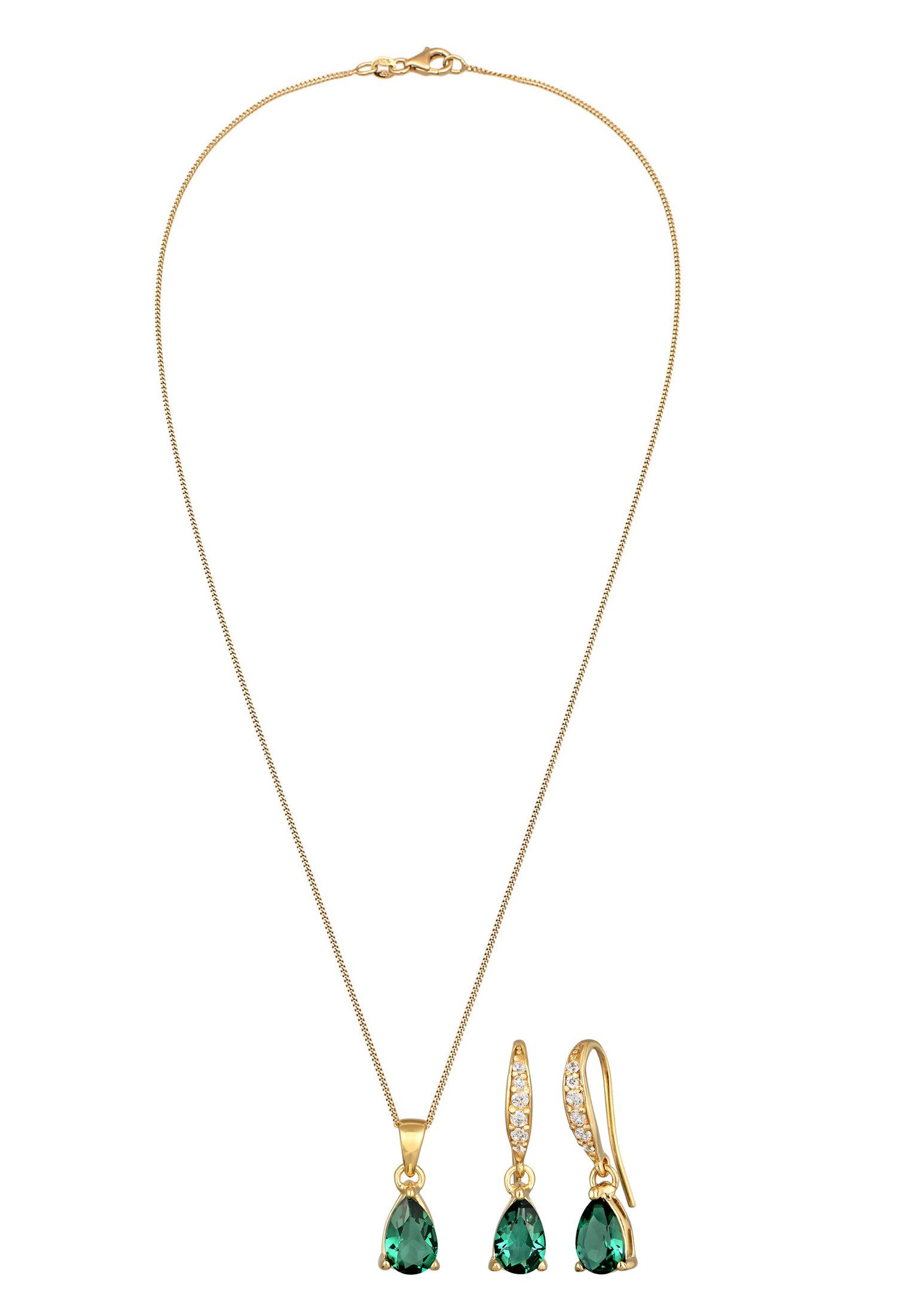 Elli Schmuckset Kette Ohrhänger Quarz Topas günstig online kaufen
