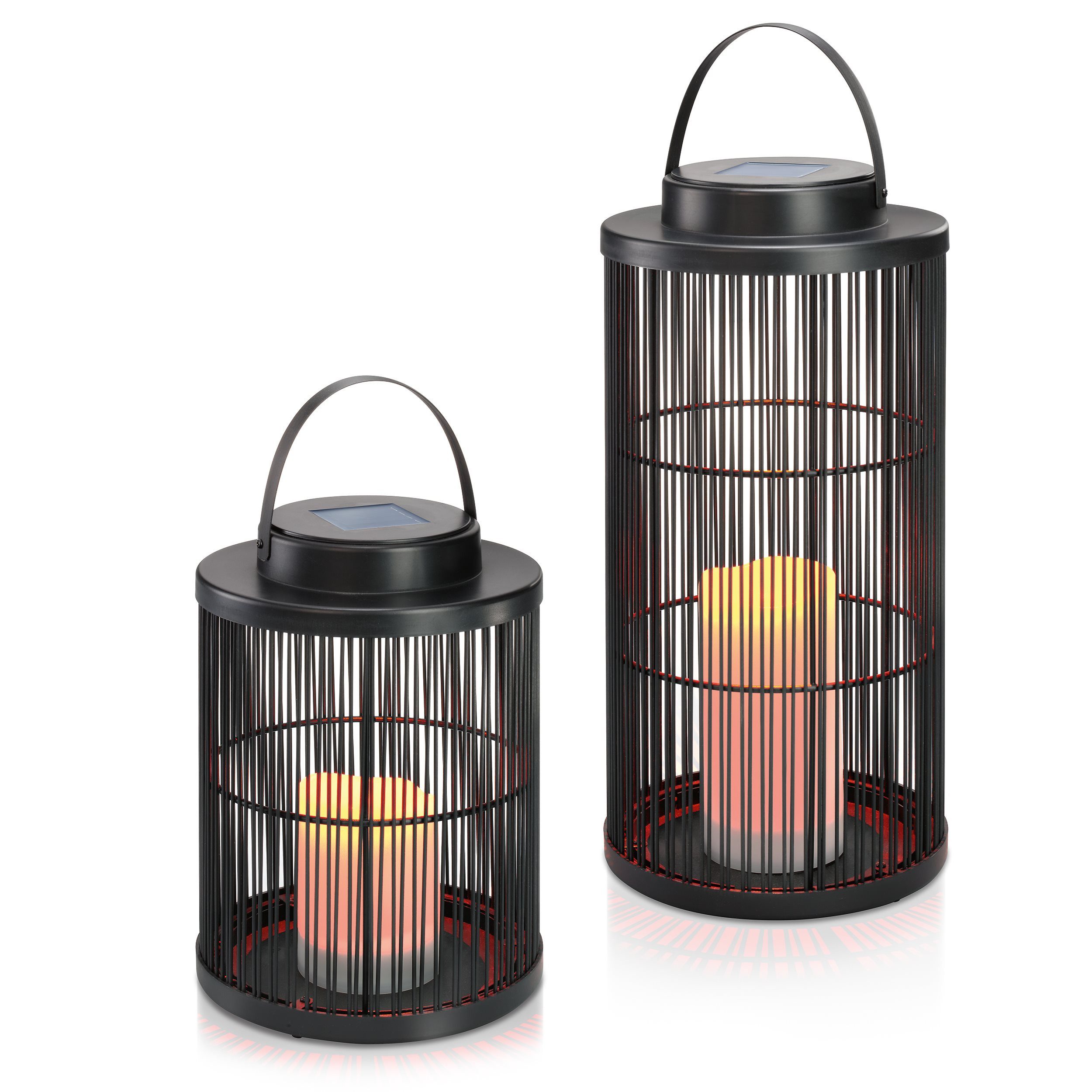 esotec LED Laterne Solar Dekoleuchten "Sara" 2er-Set