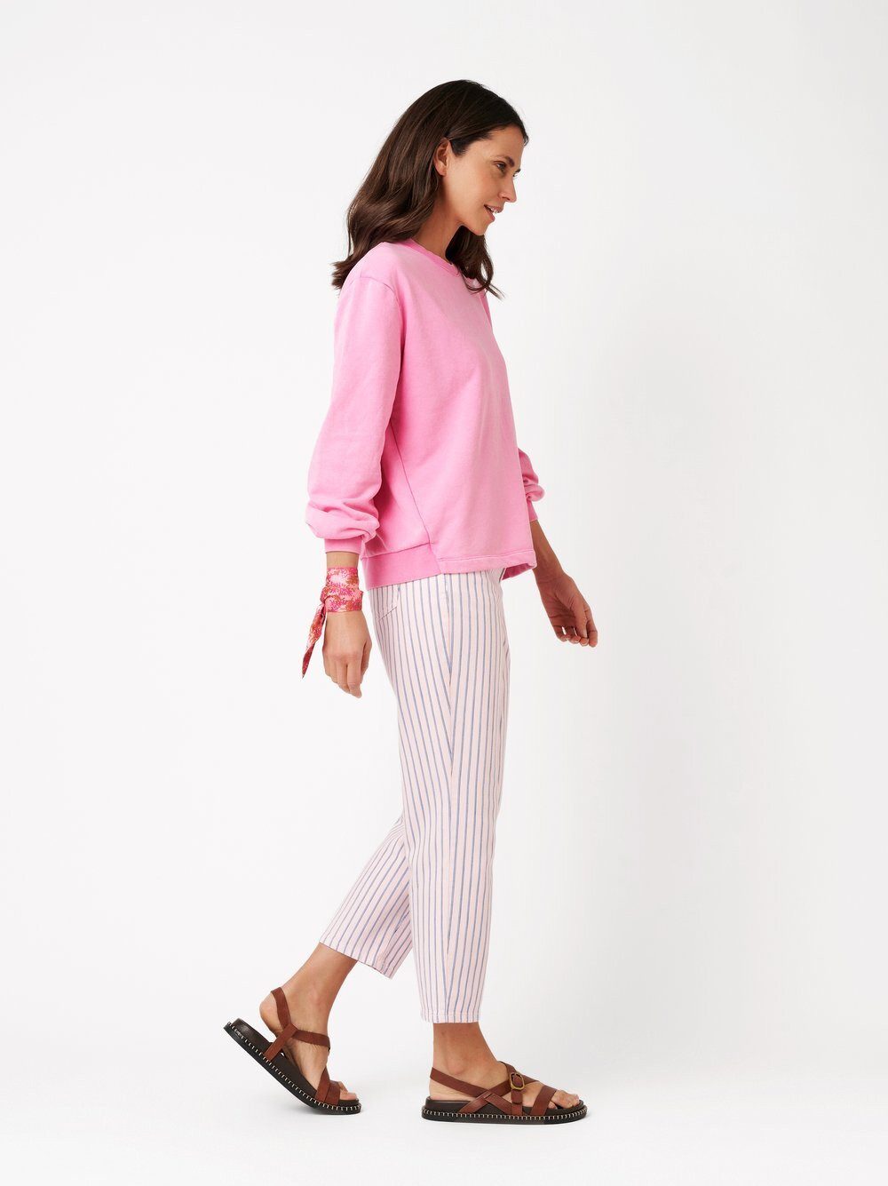 TONI Straight-Jeans Liv 7/8 mit Streifen