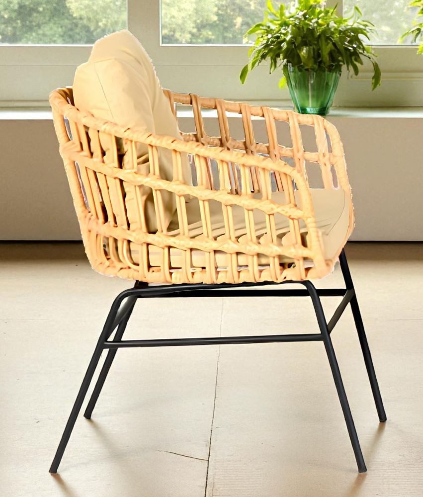Xlmoebel Gartenstuhl Rattan Gartenstuhl für die Veranda, Lounge, Terrasse oder Balkon im, Hergestellt in Europa
