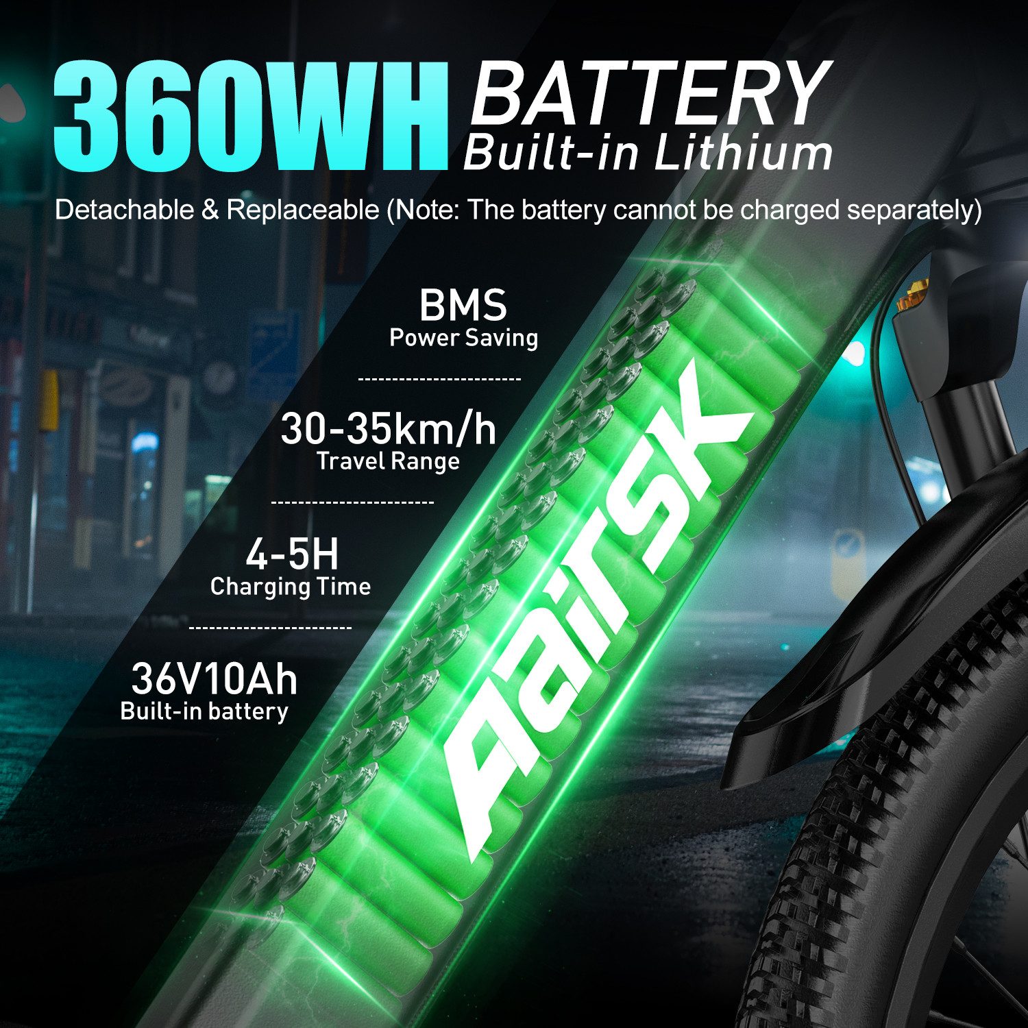 ibettertec E-Bike Cityrad 26 Zoll,Pedelec mit 36V 10/13AH Akku 250 W Motor, 55km, 250 Wh, (Pedelec Herren Damen, E Bike 21 Gang, E Bike 7 Gang, Trekking E Bike, City E Bike 250W, Elektrofahrrad für Pendler, E Bike 36V Akku, E Bike City und Tour)