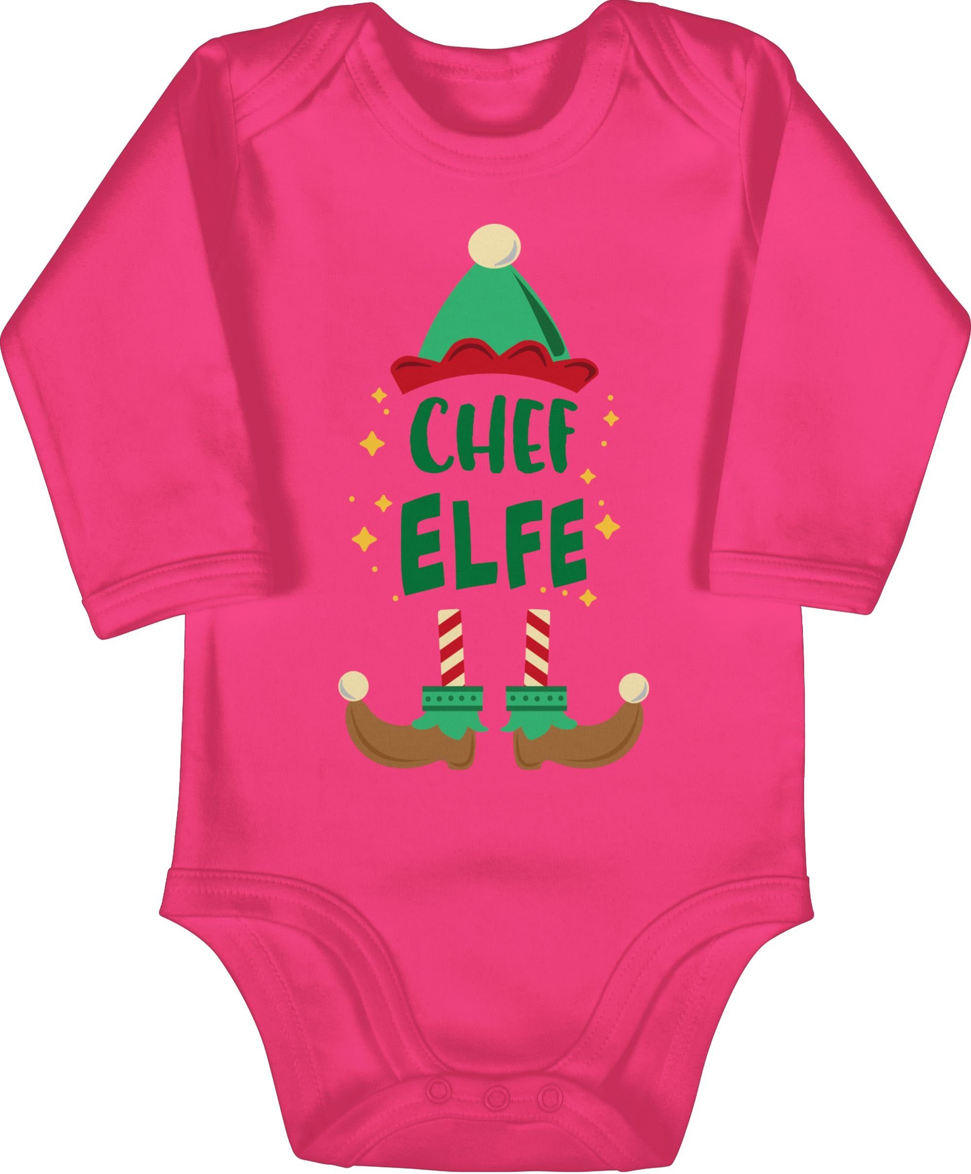 Shirtracer Shirtbody Weihnachten Chef Elfe Weihnachten Kleidung Baby 2 Fuchsia | Shirtbodies
