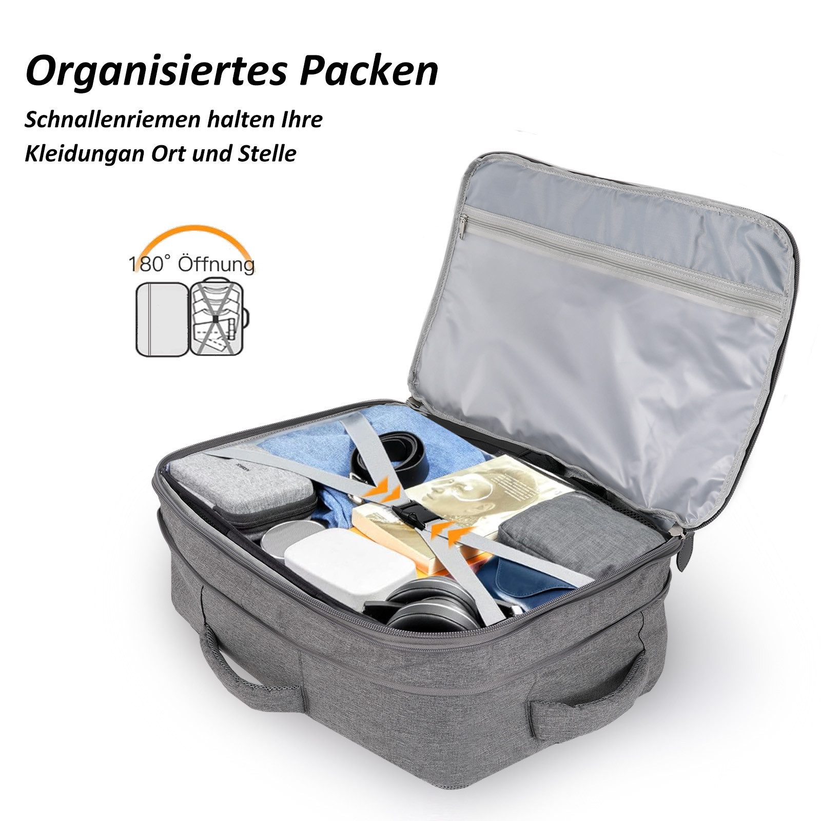 TAN.TOMI Reiserucksack Handgepäck 51*37*18 CM Reiserucksack Rucksack Männer Frauen, Wanderrucksack Wasserdichter Outdoor Tagesrucksack