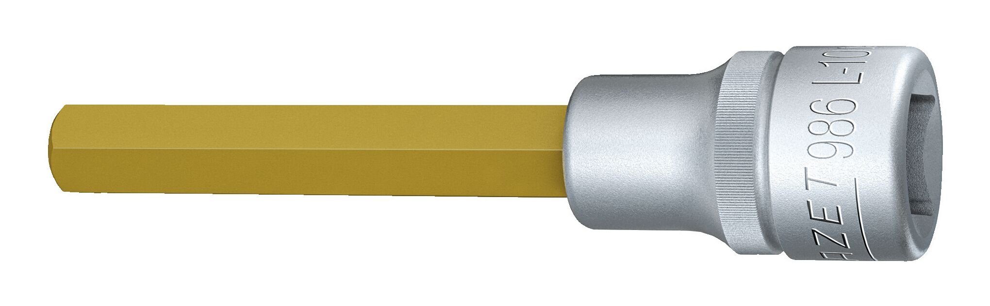 HAZET Steckschlüssel, Schraubendrehereinsatz 1/2" Innensechskant 10 x 100 mm