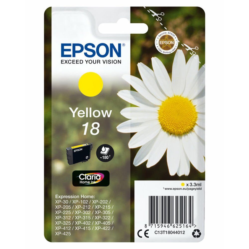 Epson Kompatibel Tintenpatrone Epson Cartucho 18 amarillo etiqueta RF Tintenpatrone