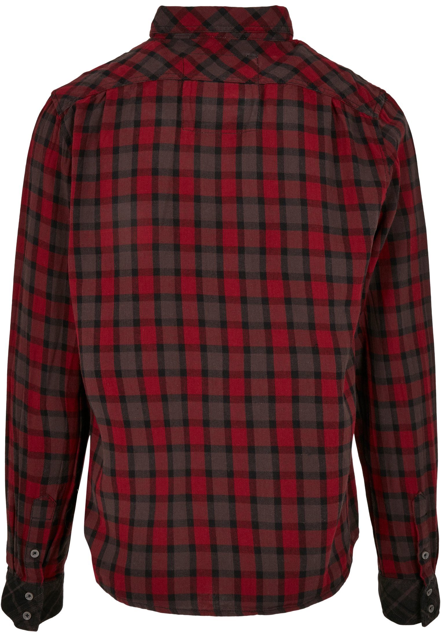 Langarmhemd Brandit red-brown (1-tlg) Shirt Duncan Herren Checked