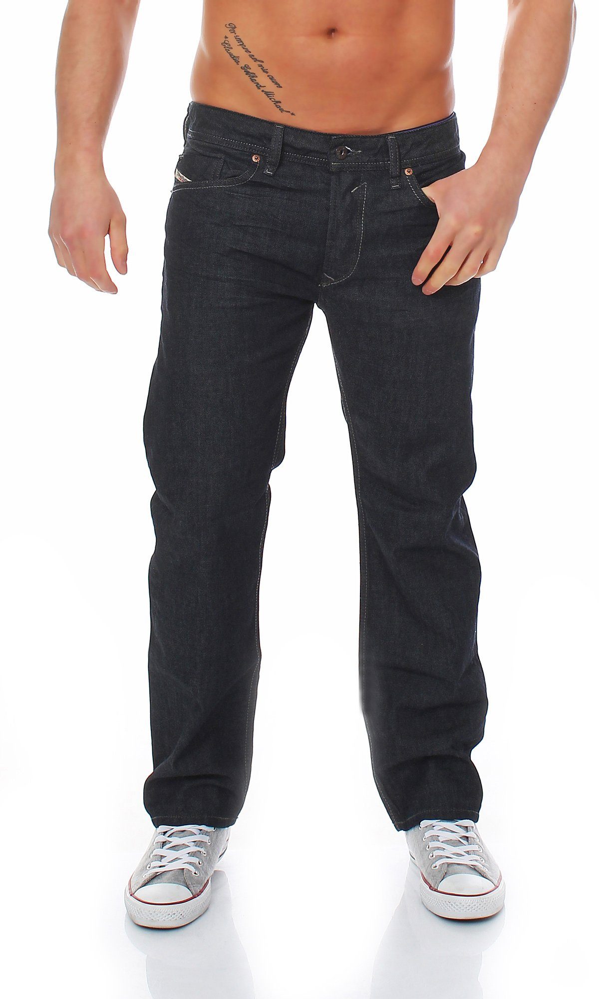 Diesel Regular-fit-Jeans Herren Waykee 0088Z Deep Dark Blue 5-Pocket-Style, ohne Stretch Anteil