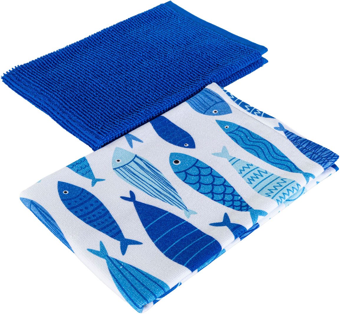 Egeria Geschirrtuch MARIN, (Set, 2-tlg), 2x 40x60 cm