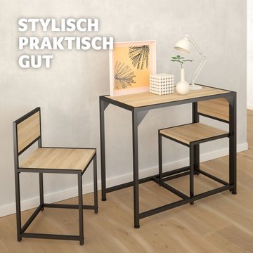 tectake Sitzgruppe Milton, (Set, 3-tlg), Esstisch-Set