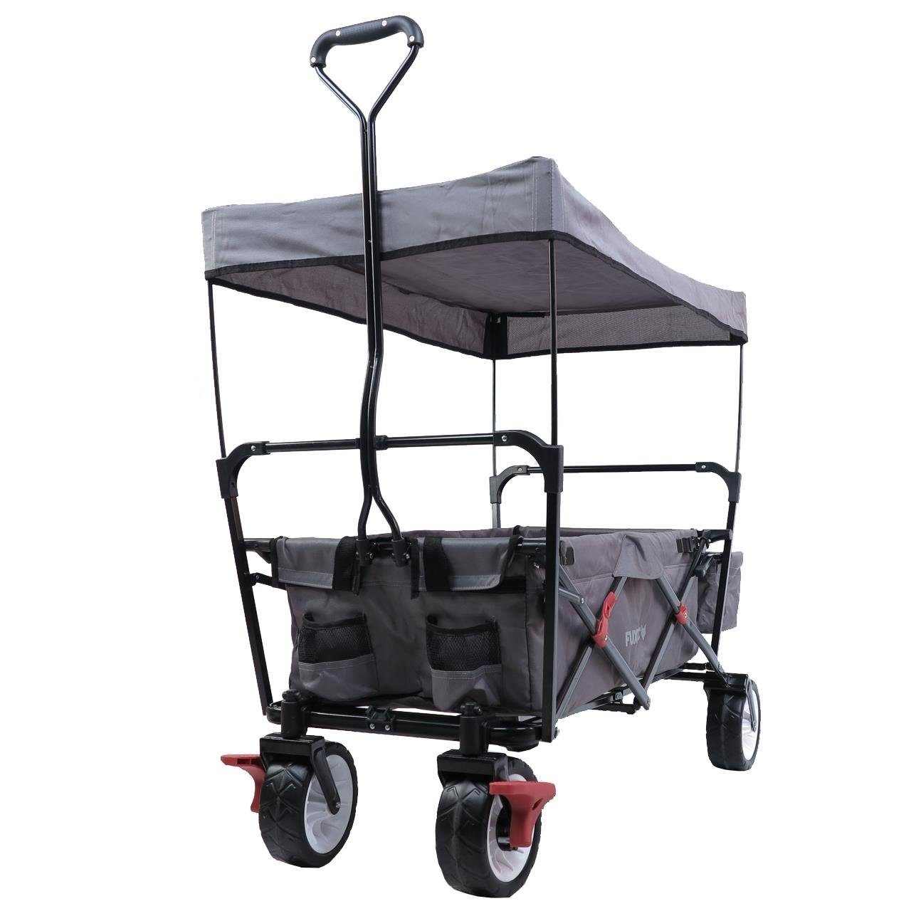 FUXTEC Bollerwagen FX-CT350, inkl. Sonnen-/Regendach, 75 kg Belastbarkeit, faltbar, kippsicher