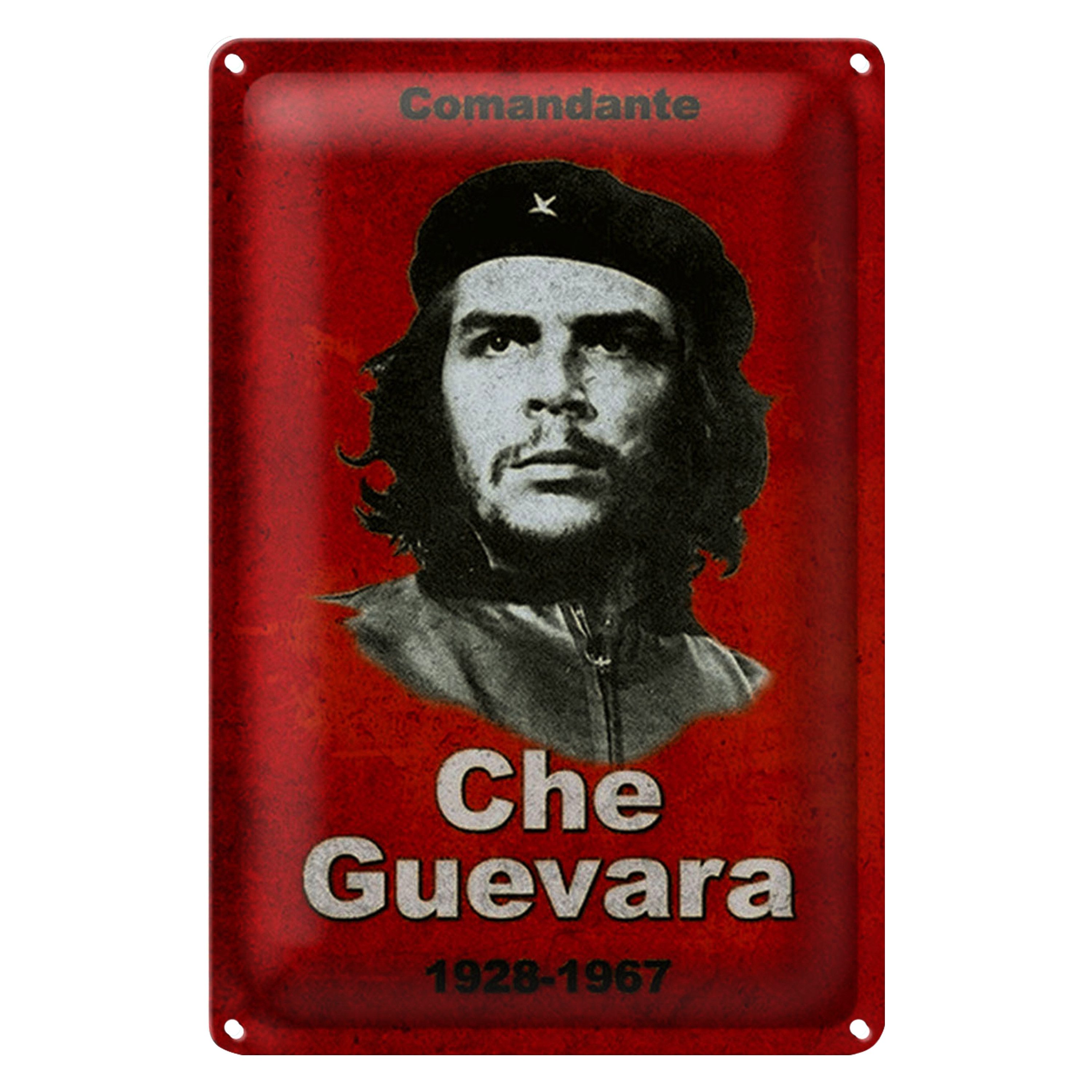 Roomando Metallschild Retro 12x18cm Comandant Che Guevara 1928-1967