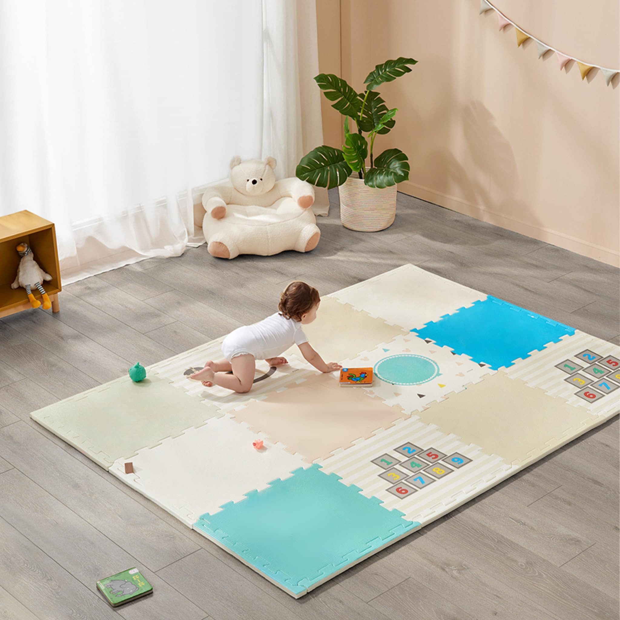 FIVMEN Vinylboden PVC Bodenbelag Selbstklebend, Holzmaserung Dielen, Bodenfliesen, 18/36 Stück, 2.51/5.2 m² Schneidbar Fliesen für Schlafzimmer, Küche – Bild 4 von 5