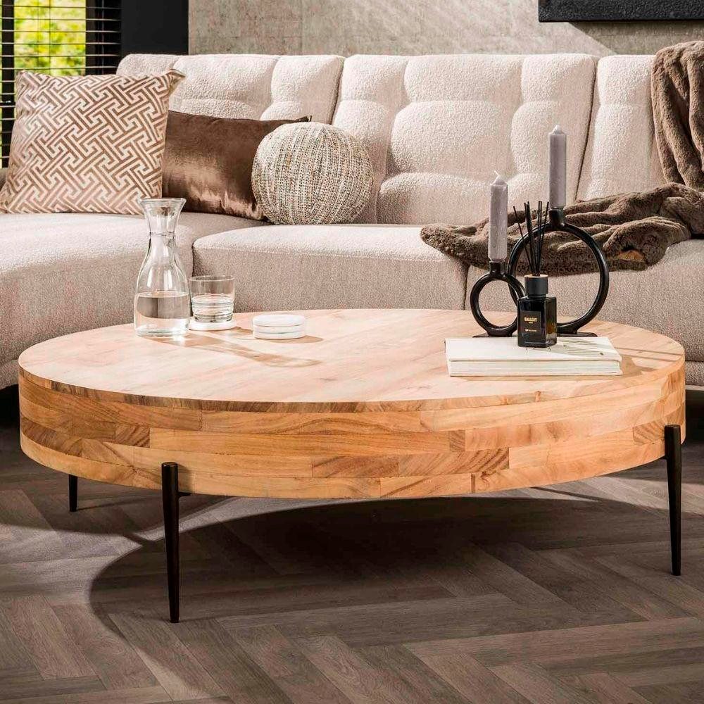 RINGO-Living Beistelltisch Couchtisch Fares aus Akazienholz in Natur-hell, Möbel