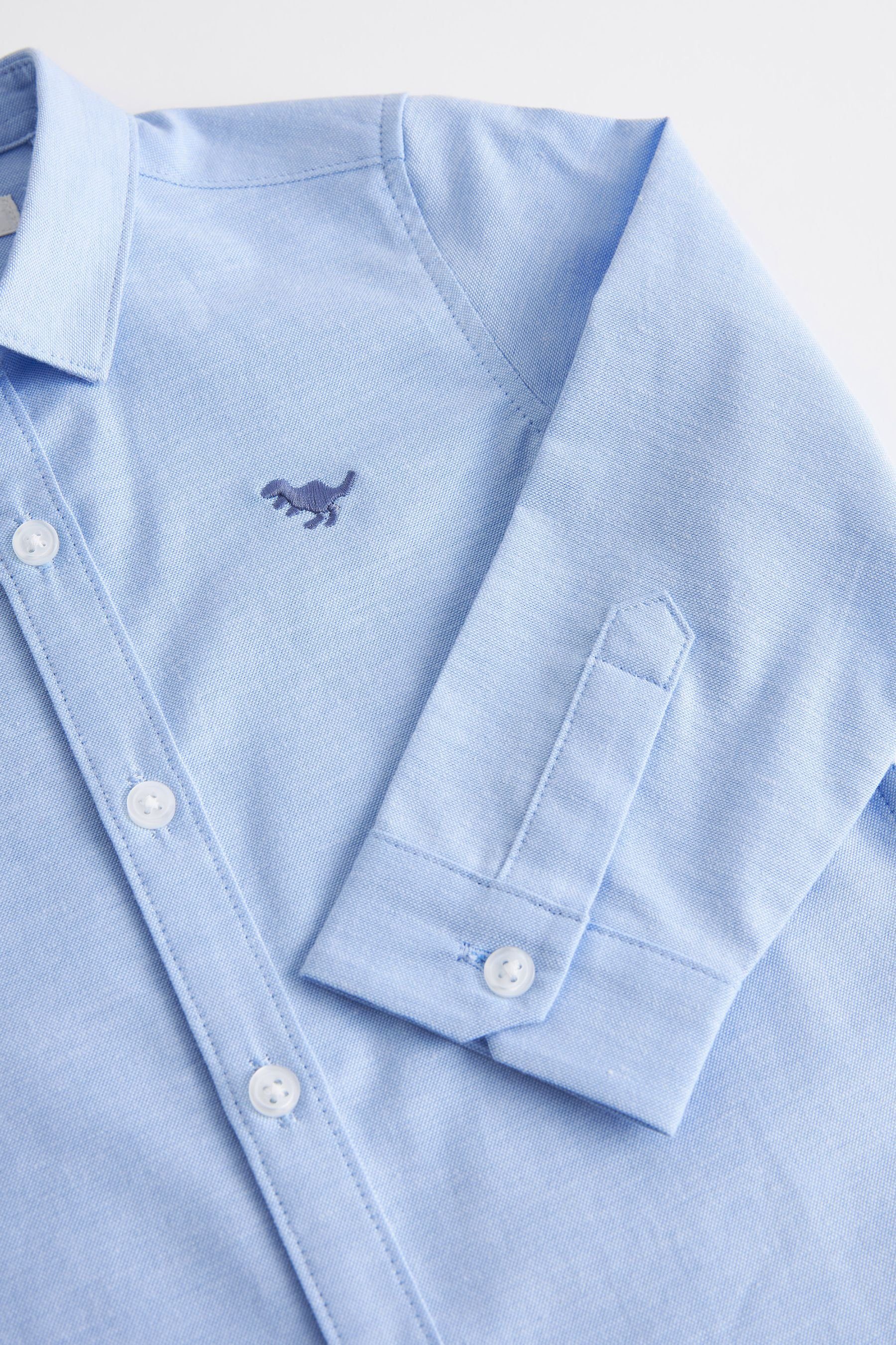 Next Langarmhemd Langärmeliges Oxfordhemd (1-tlg) Blue