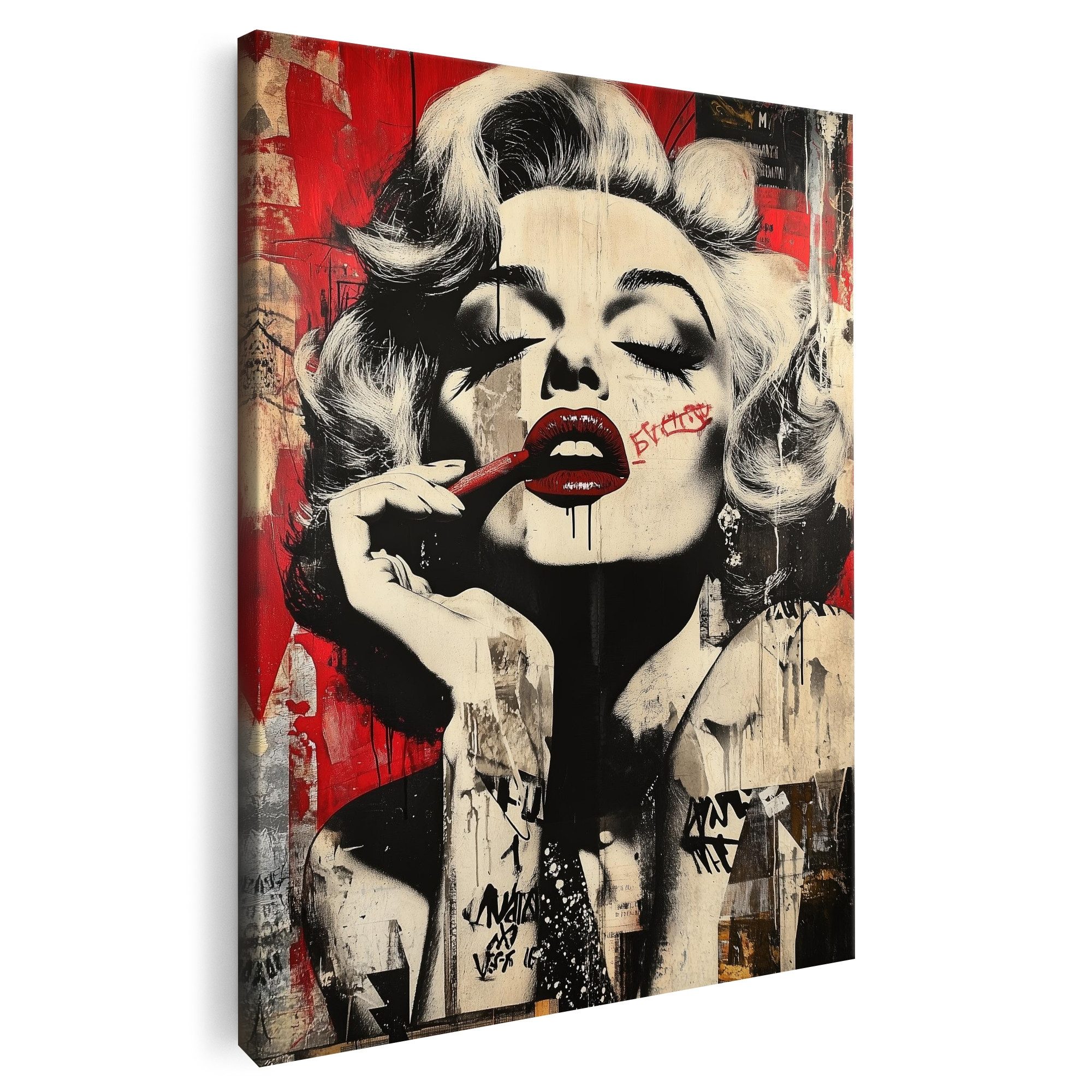 Artmazing Leinwandbild Marilyn's Lips, Marilyn's Lips, gesp. auf FSC Echtholz-Keilrahmen, in versch. Größen