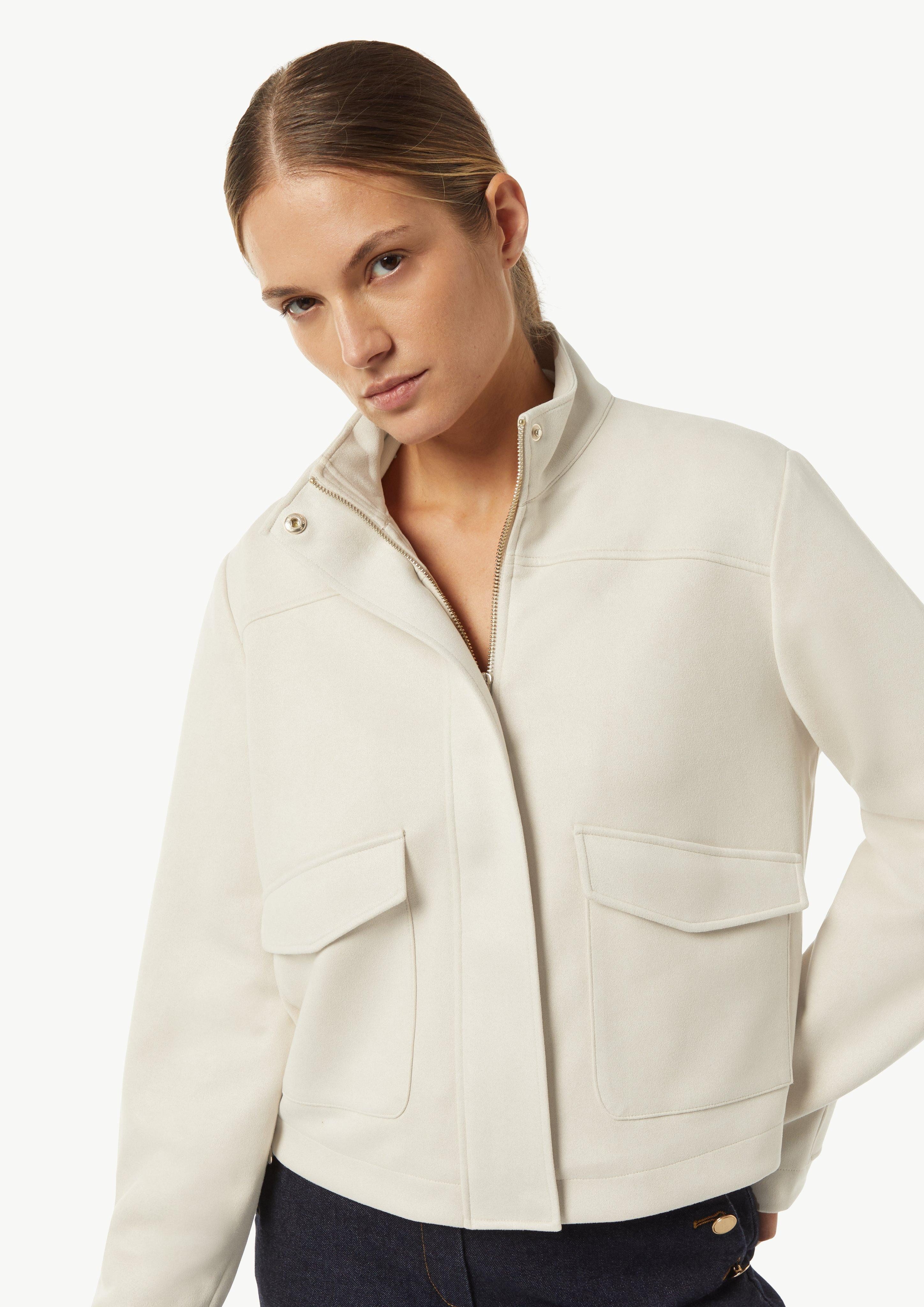 Comma Blusenblazer Kurze Jacke in Wildleder-Optik günstig online kaufen