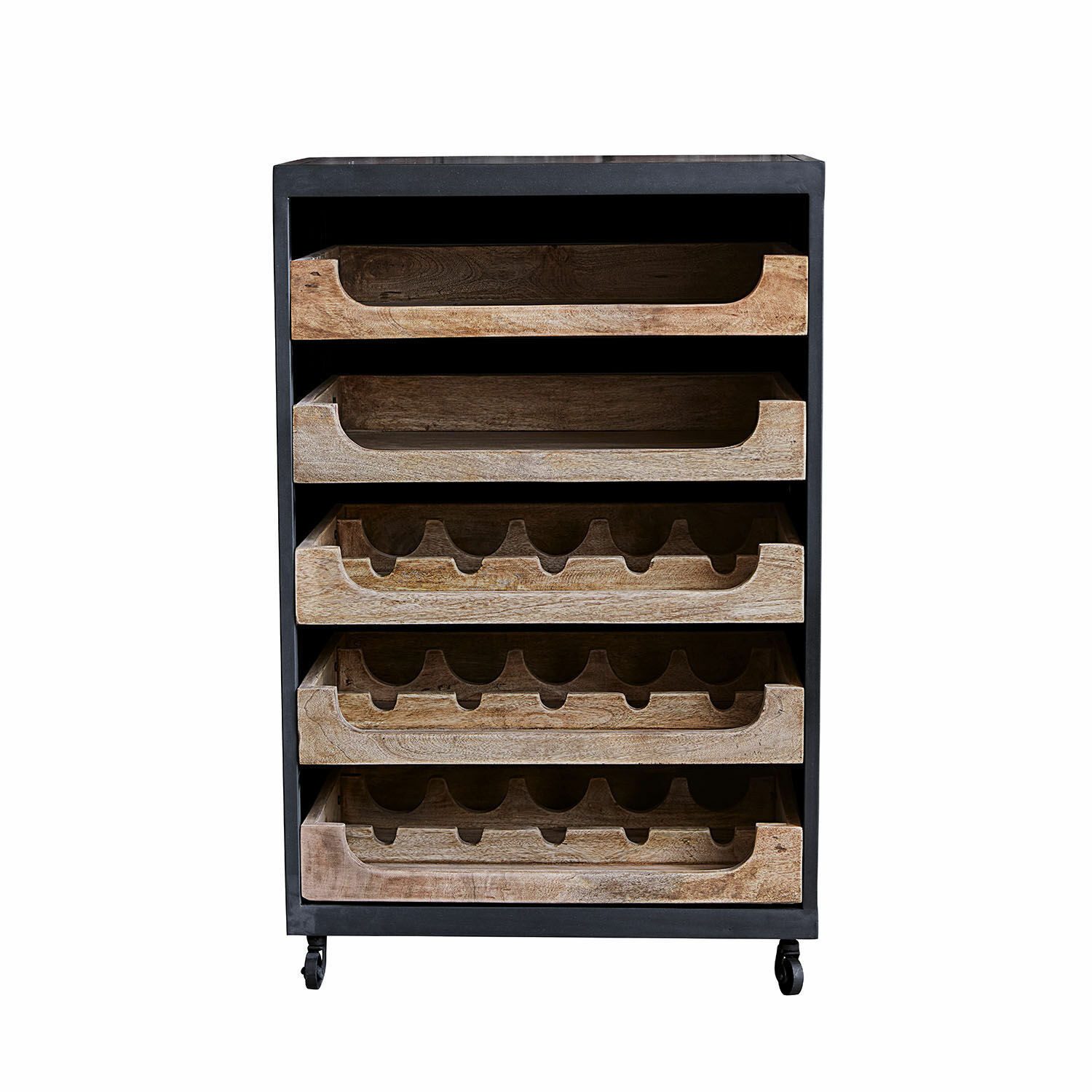 Mirabeau Weinregal Flaschenregal Jacksonville schwarz/braun
