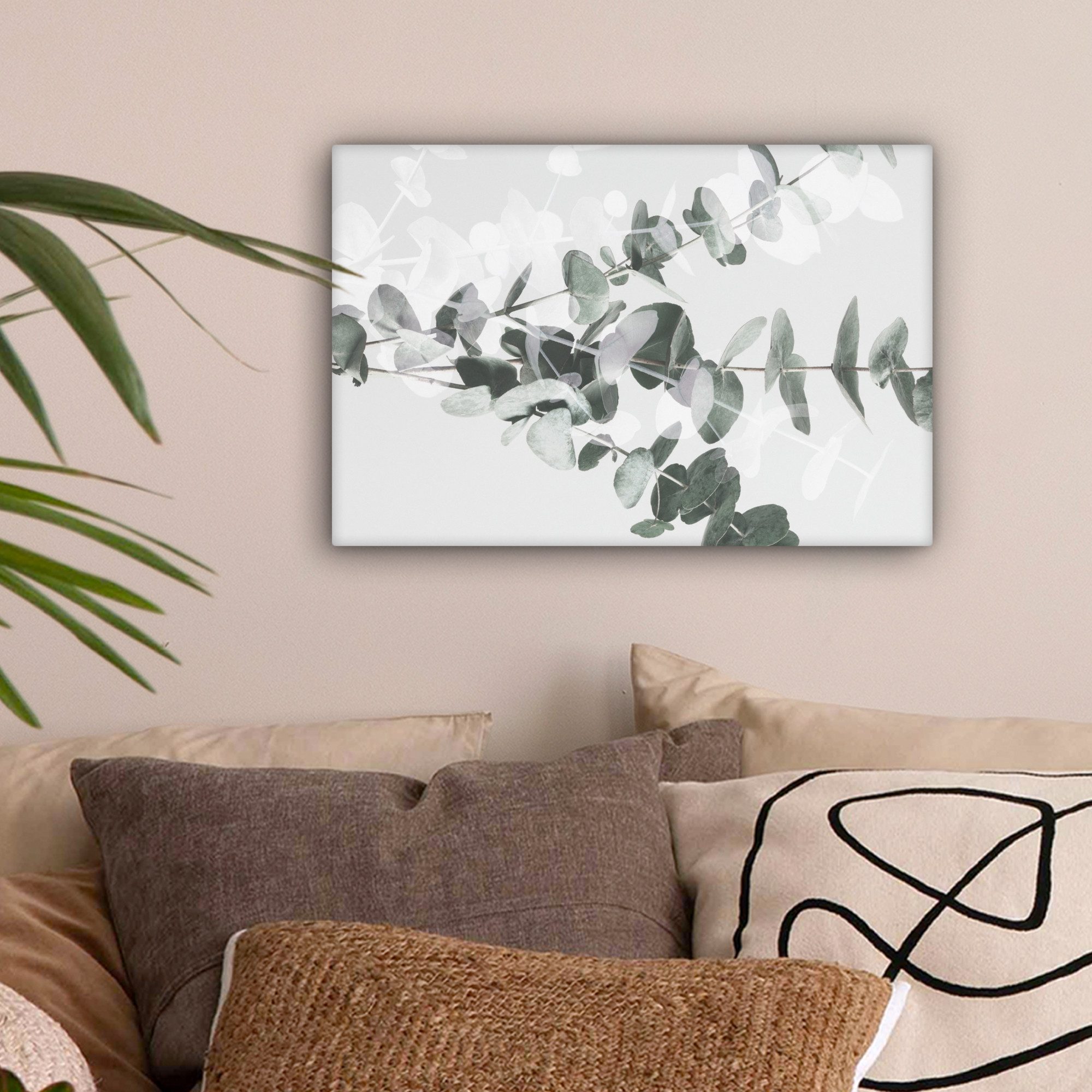 OneMillionCanvasses® Leinwandbild Pflanzen - Grün - Natur - Blätter, Fotodr günstig online kaufen