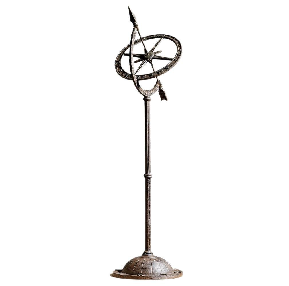 Dekoobjekt Garten Sonnenuhr, Sundial Gartenfigur aus Gußeisen