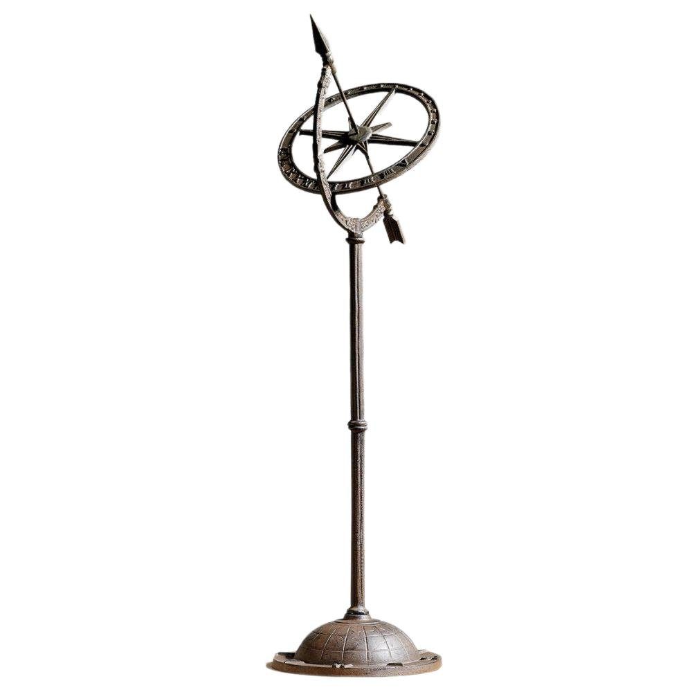 Linoows Dekoobjekt Garten Sonnenuhr, Sundial Gartenfigur aus Gußeisen, Outdoor Sonnenuhr aus Gusseisen, Garten Sundial