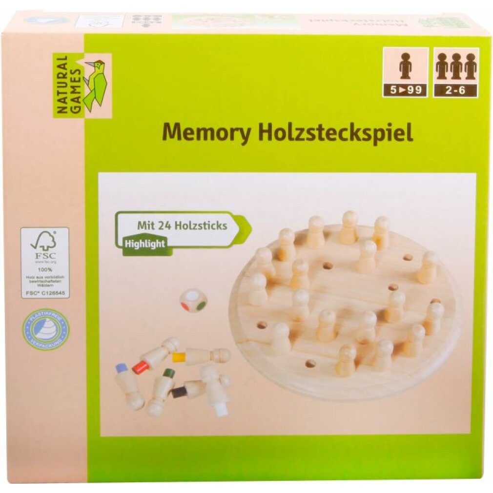 Vedes Spiel Natural Games Memory Holzsteckspiel