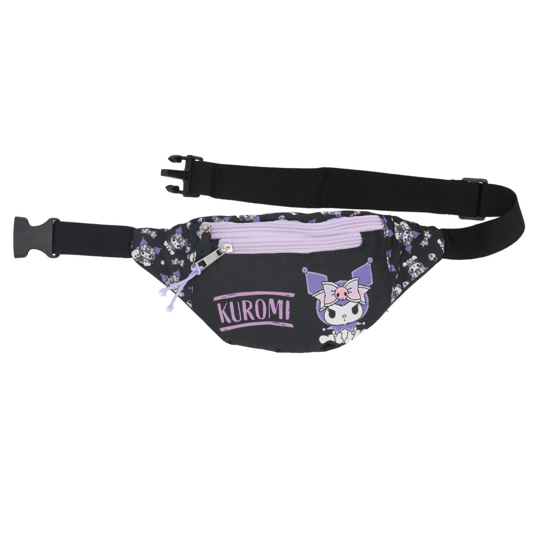 Textiel Trade B.V. Gürteltasche Kuromi Hüfttasche für Kinder – 12x23x9 cm mit Reißverschluss (einzel)