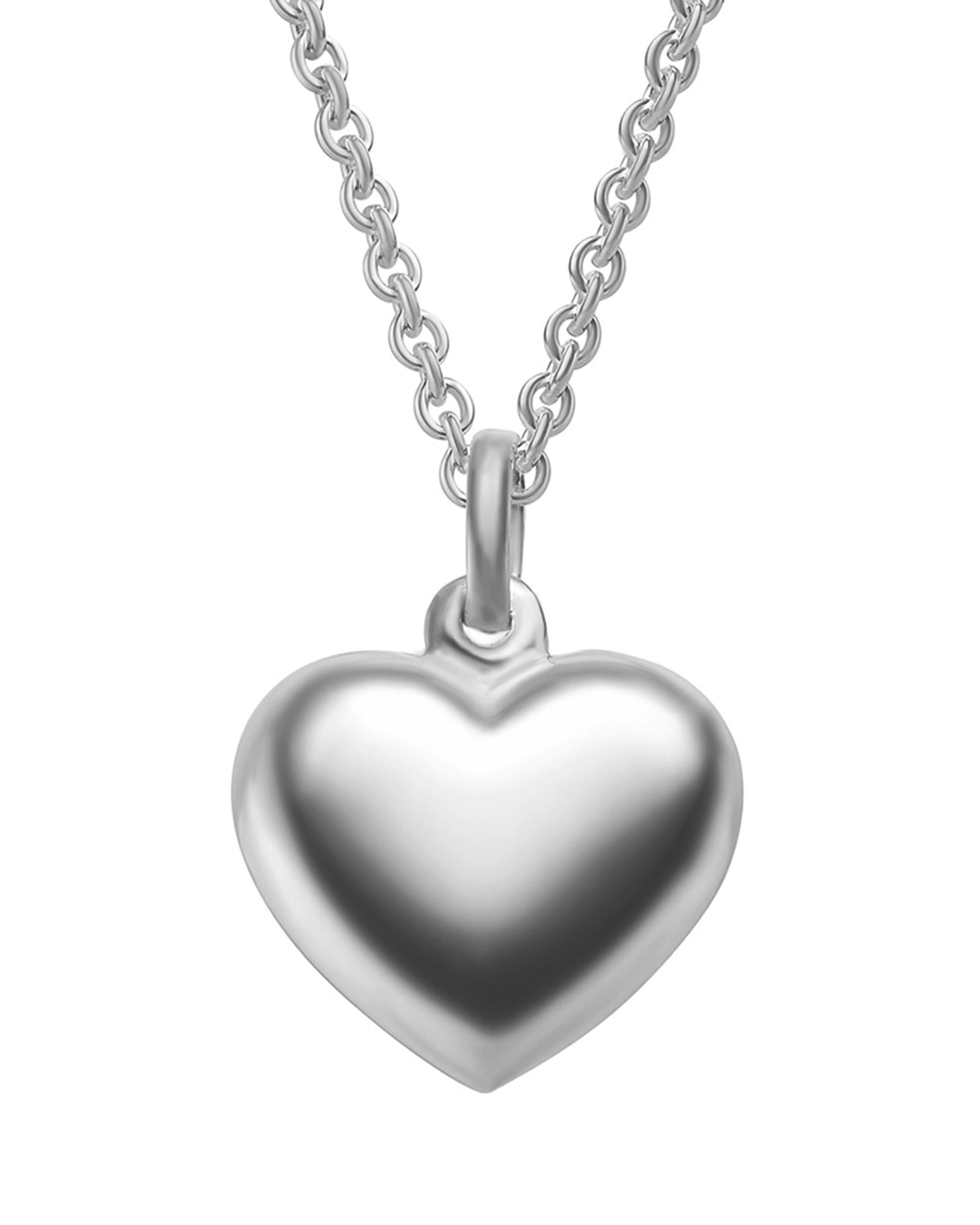 Amoonic Herzkette Halskette Damen Silber 925 Frauen Kette mit Herzanhänger Echt Silber (inkl. Schmucketui), Echte Herz Silberkette Gold Rosegold vergoldet Geschenk Freundin