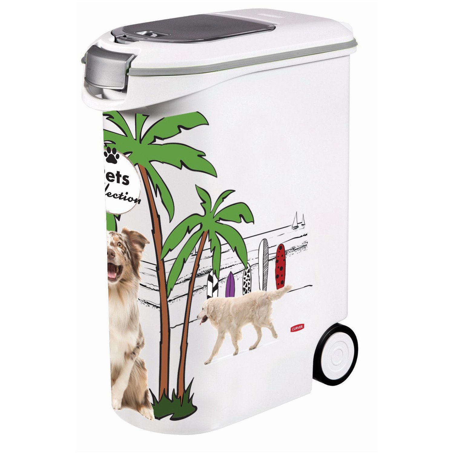Curver Futterbehälter 253751, Kunststoff, PetLife Futtervorratsbehälter 20 kg von Curver