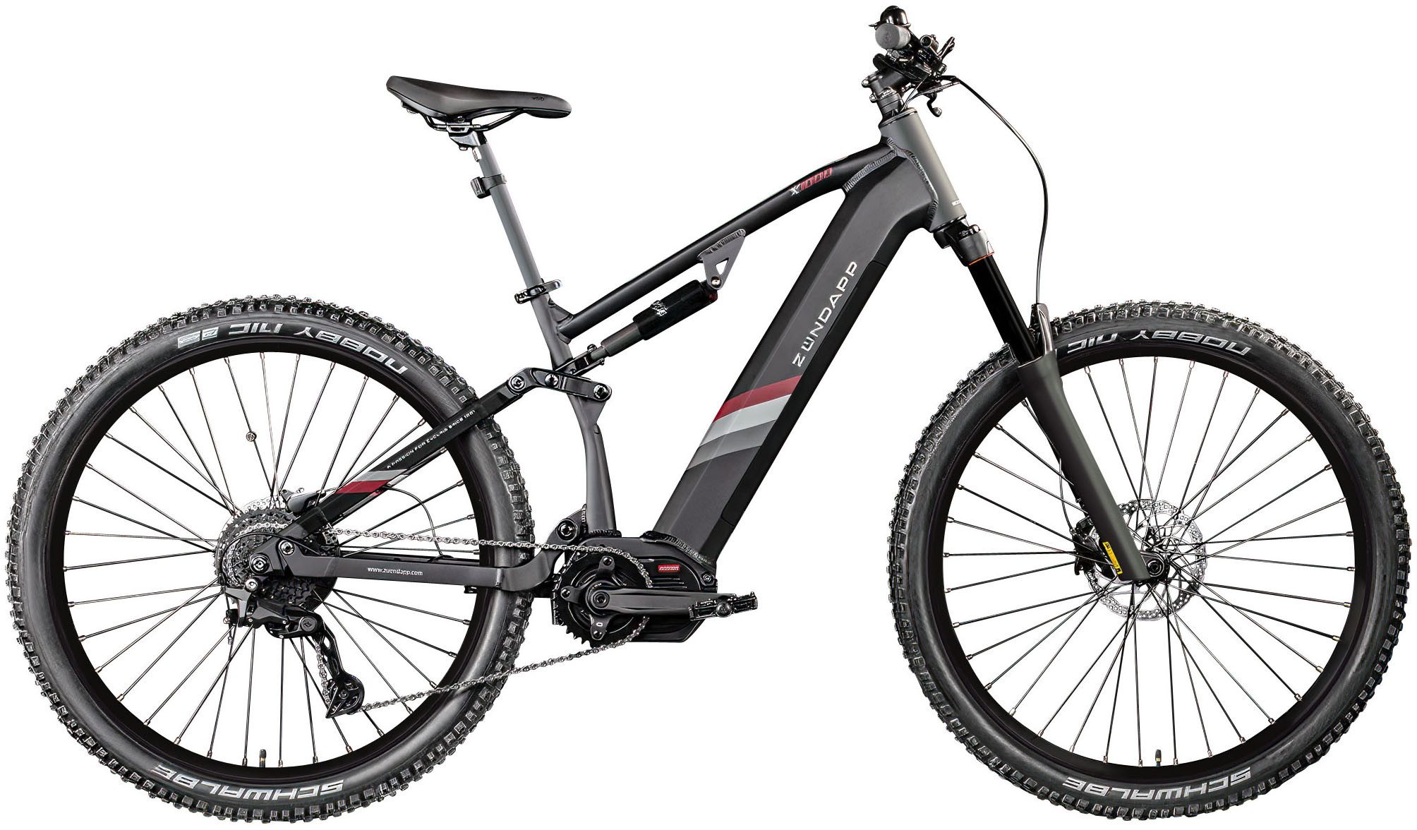 Zündapp E-Bike Mountainbike X1000, 10 Gang Shimano Cues U62020 SGS Schaltwerk, Kettenschaltung, Mittelmotor, 733 Wh, E Bike Mountainbike Fully 29 Zoll 10 Gänge Pedelec Damen Herren 730 Wh