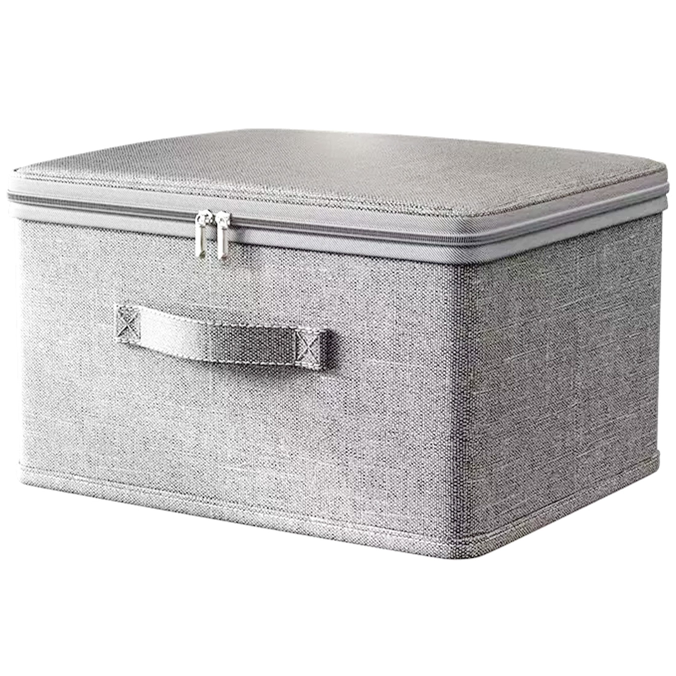 Luckice Aufbewahrungsbox Faltbare mit Deckel, Aufbewahrungsorganizer 45x30x30cm (Faltbarer Aufbewahrungsbehälter mit Deckel, Aufbewahrungsbox Veranstalter für Schlafzimmerschrank Regal), für Kleidung, Spielzeug, Süßigkeiten, Für Schlafzimmer & Regal