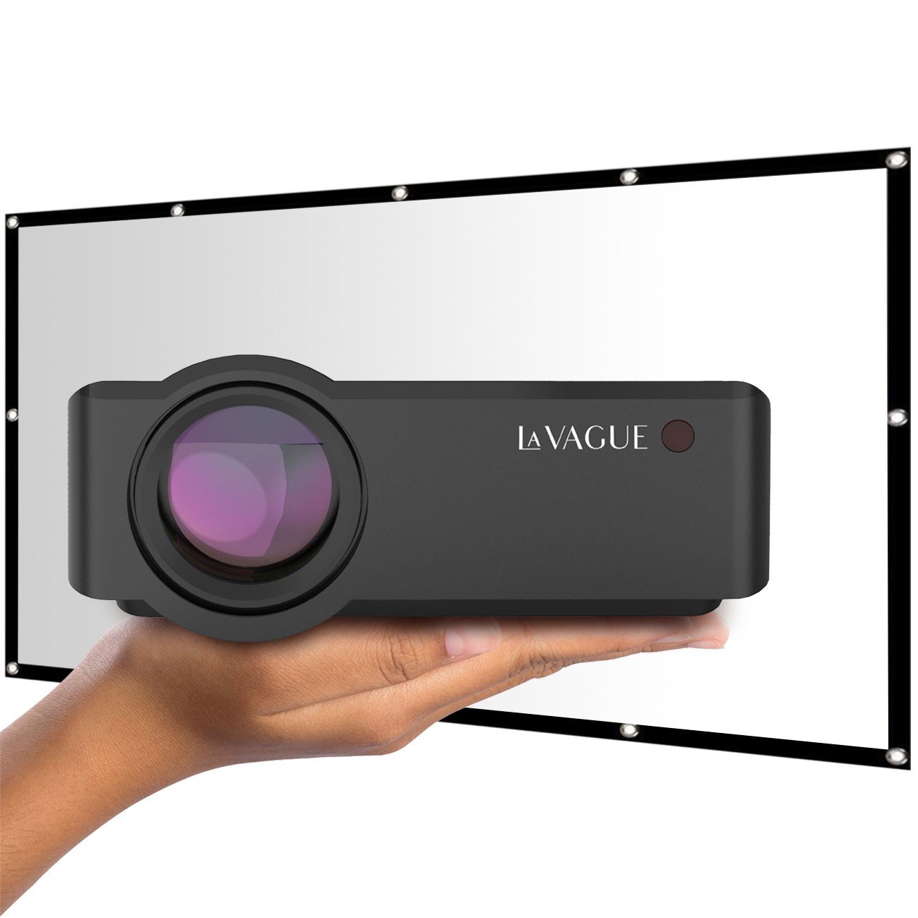 LA VAGUE LV-HD320 BUNDLE LED-Projektor inkl. LV-STA100FP LED-Beamer (2500 lm, 1000:1, 1920 x 1080 px, LED-Projektor inkl. LV-STA100FP)