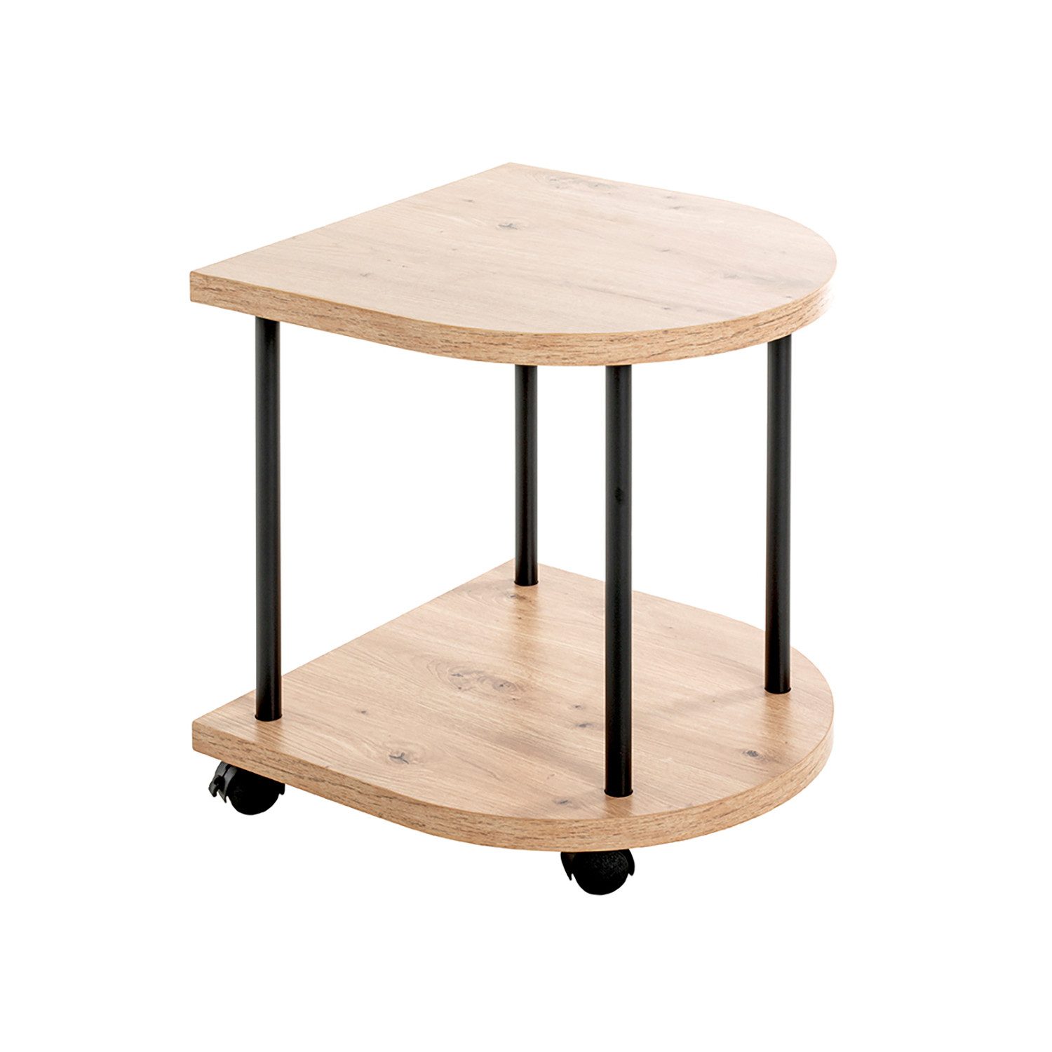 Beistelltisch Beistelltisch Eiche schwarz -Sofatisch MDF - B 40 x H 45 x T 40 cm