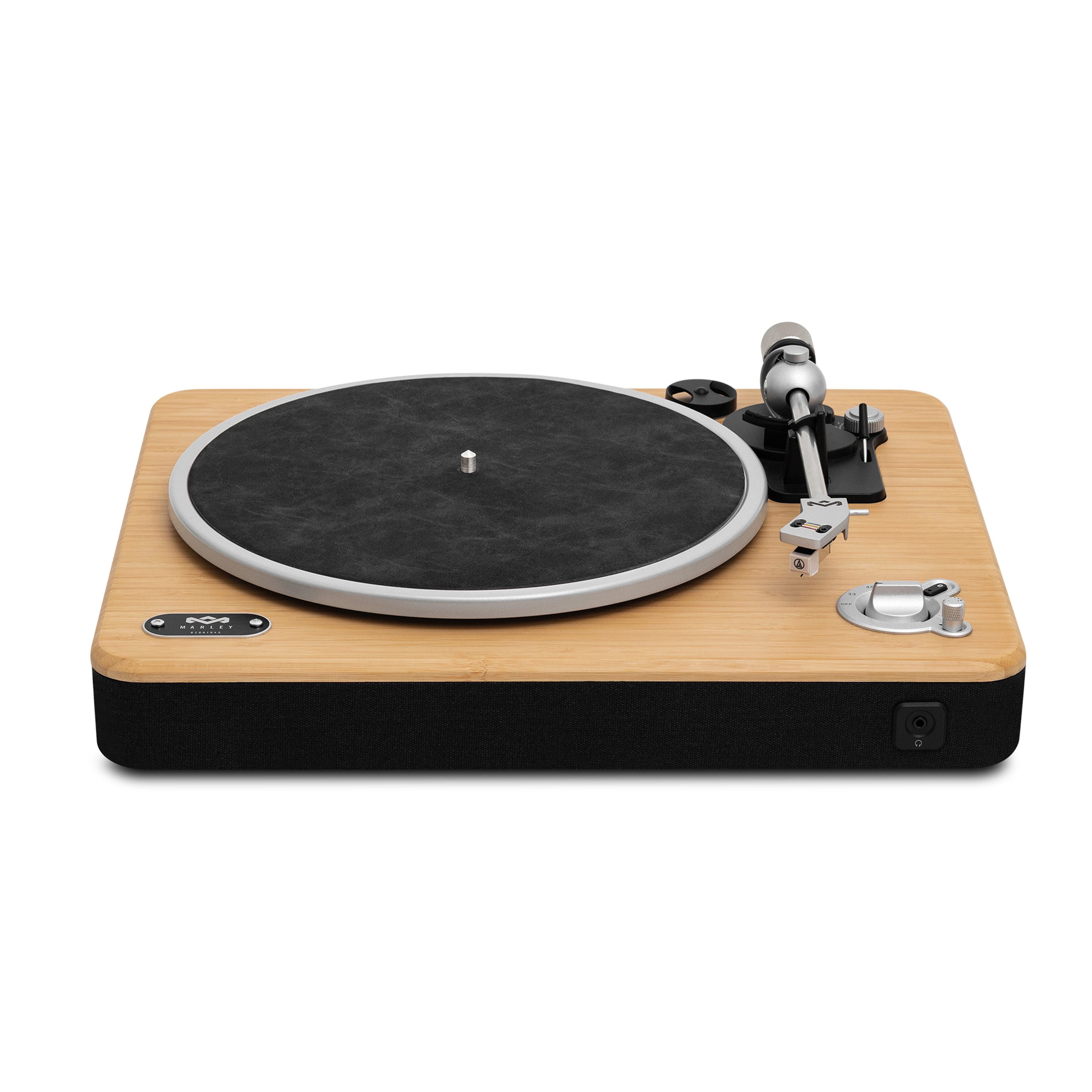 House of Marley EM-JT005-SB Stir It Up Wireless 2 Turntable Plattenspieler (Riemenantrieb, Bluetooth® Wireless, Bluetooth 5.3, Bambus-Design, integrierter Vorverstärker)