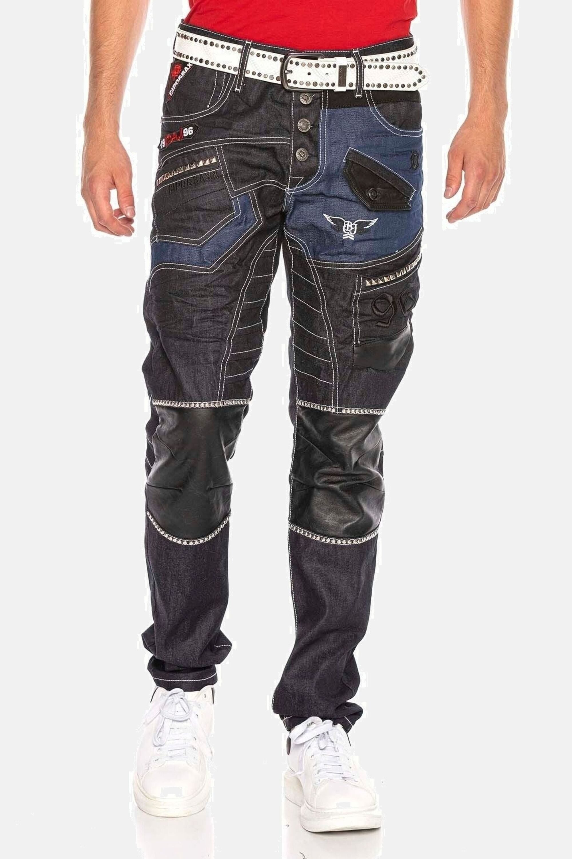 Cipo & Baxx Straight-Jeans DENIM Straight Fit-Jeans im stylischen Design, C günstig online kaufen