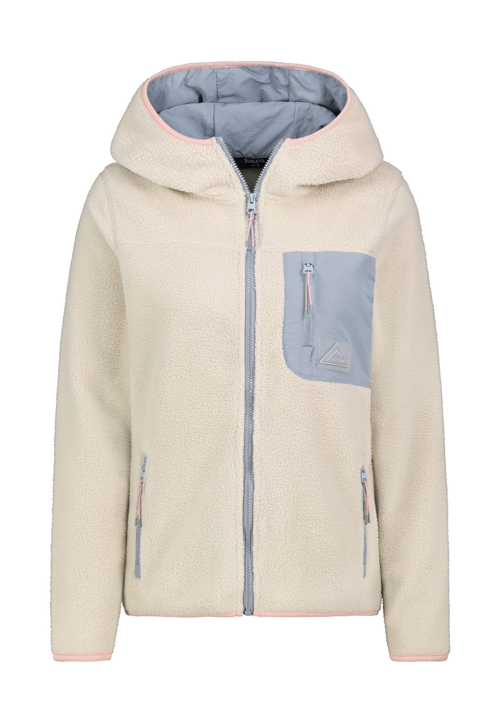 Fleecejacke Damen Fleecejacke mit Kapuze