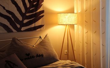 Tomons Stehlampe Stativ aus Holz für das Wohnzimmer, Schlafzimmer