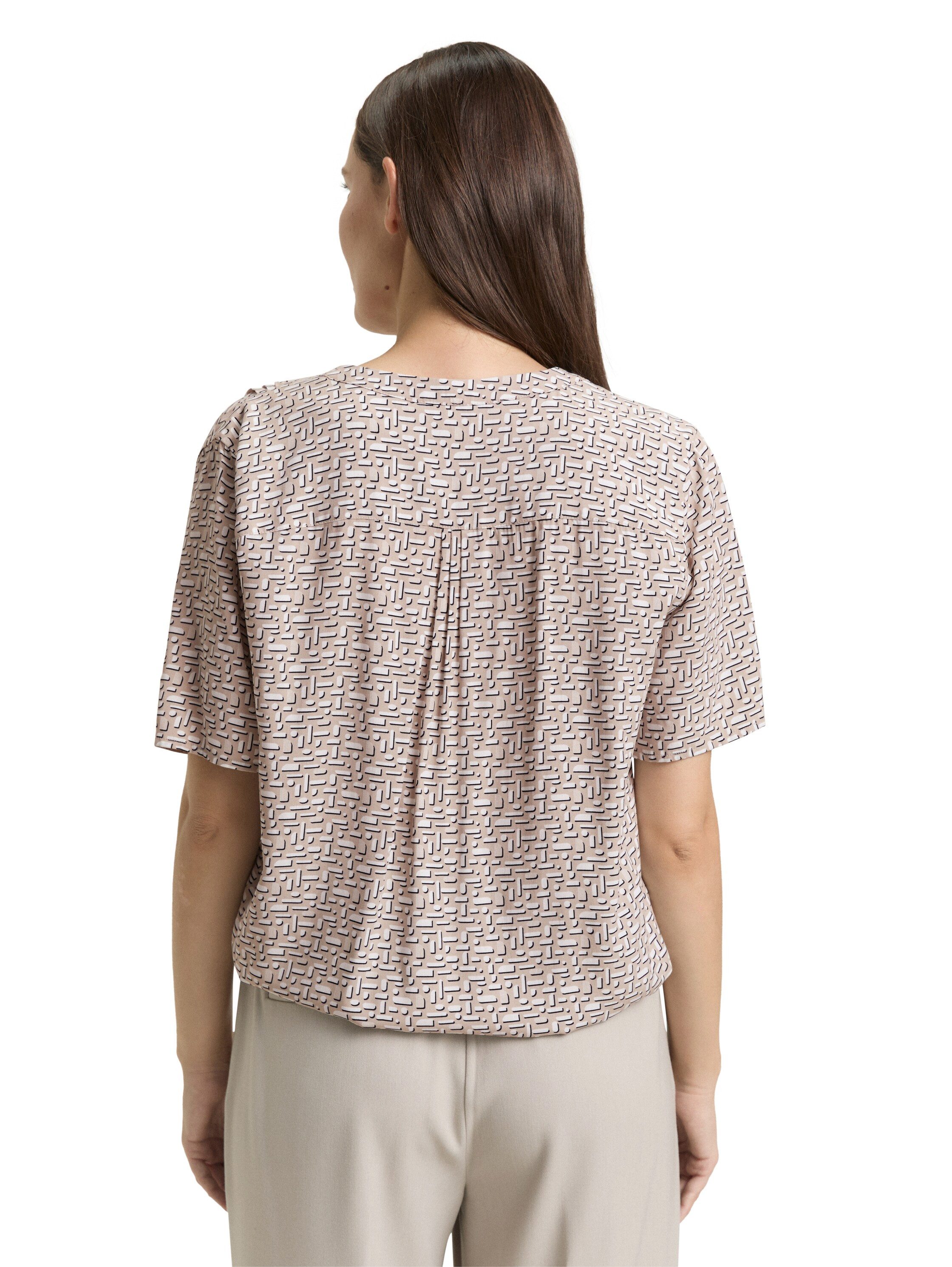 TOM TAILOR Klassische Bluse mit All-Over Print günstig online kaufen